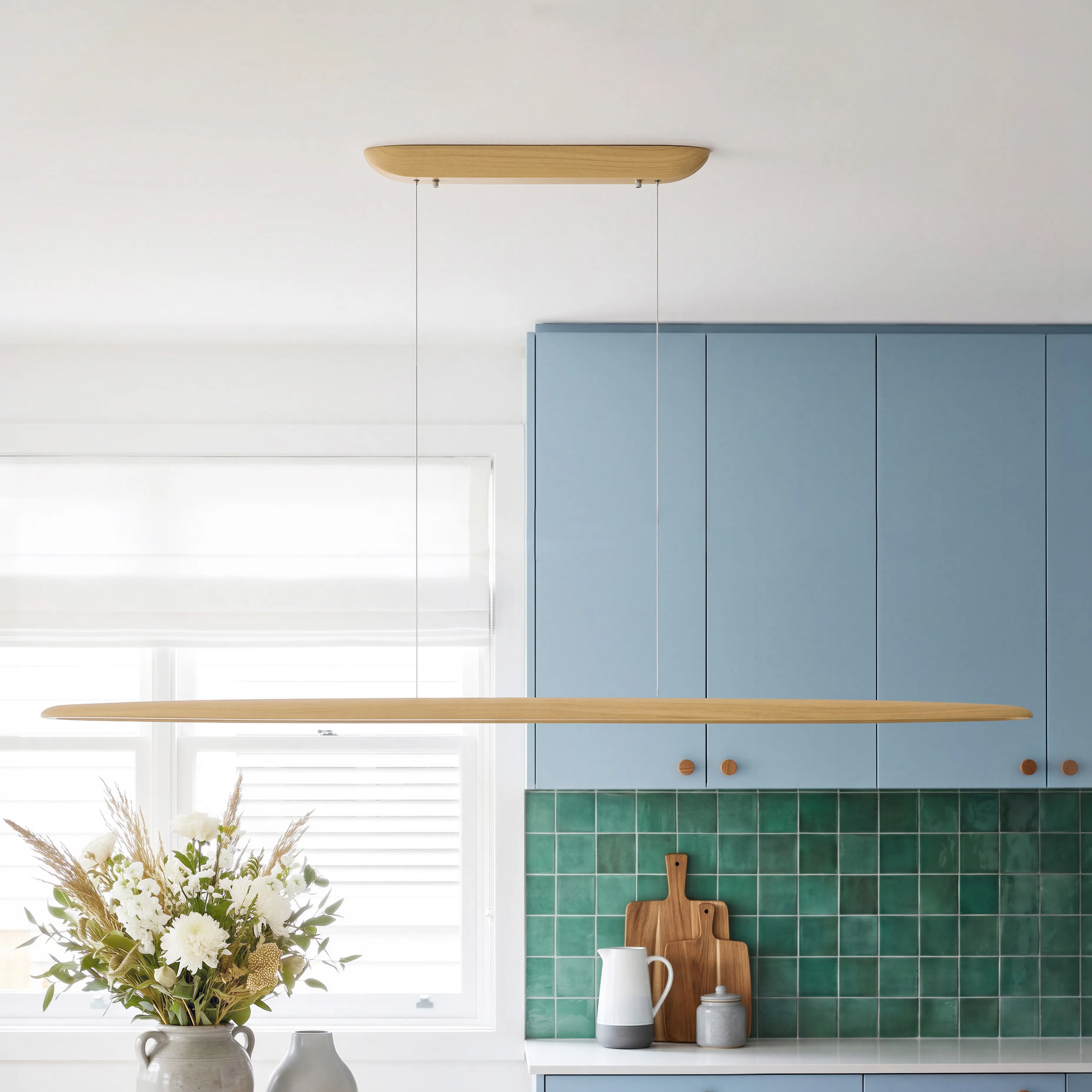 Glade Large Pendant Light - Natural Wood by Pooky
