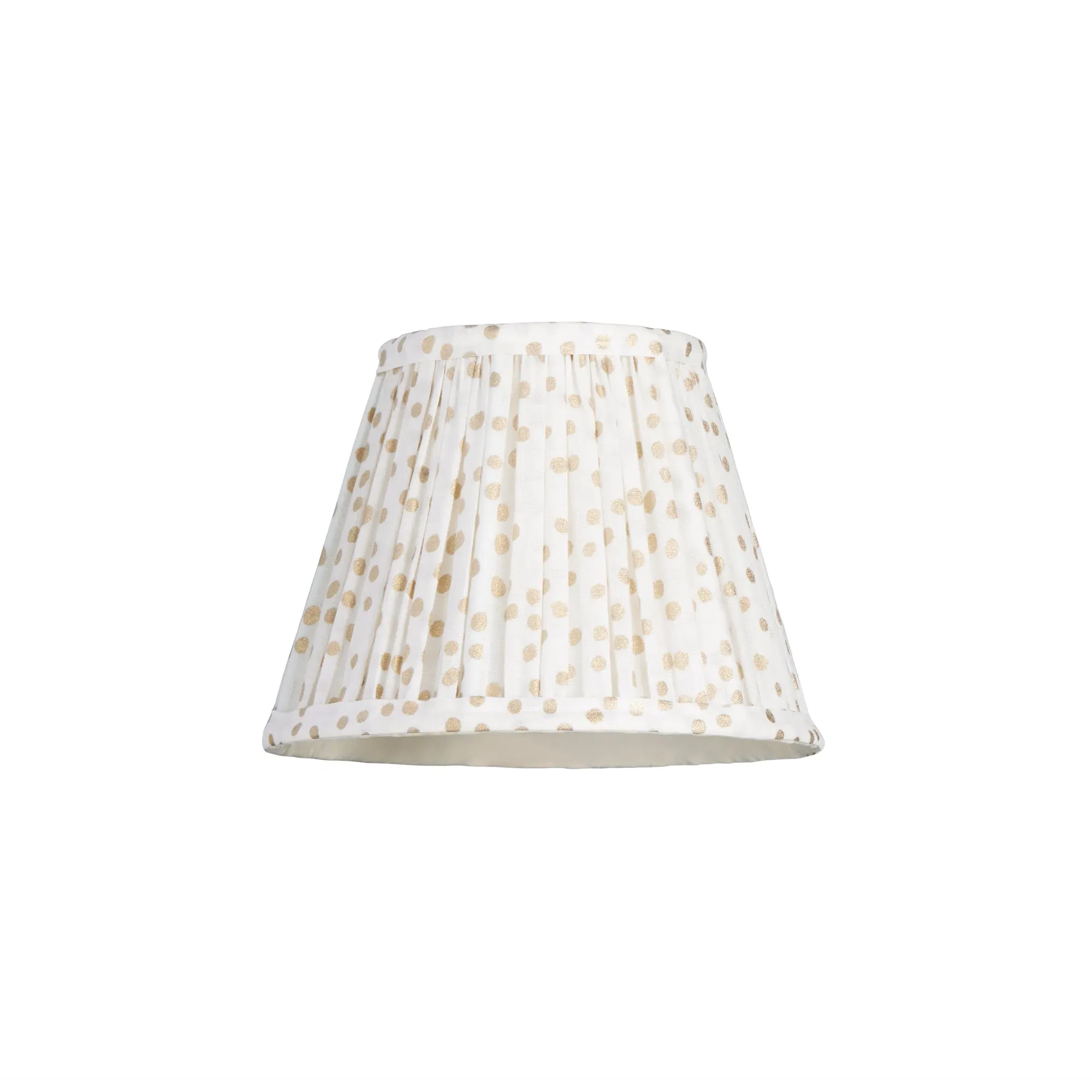 Gold Dotty 18cm Empire Pendant Shade - White, Cotton product