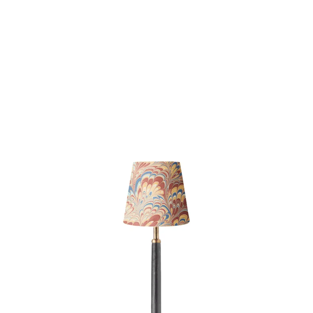 Golden Piave 14cm Tapered Lamp Shade - Yellow, Marbled Paper product