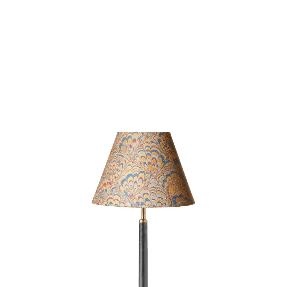 Golden Piave 25cm Empire Lamp Shade - Yellow, Marbled Paper by Pooky