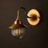 Goliath IP44 Wall Light with Hat - Antique Brass, Glass by Pooky, image 3