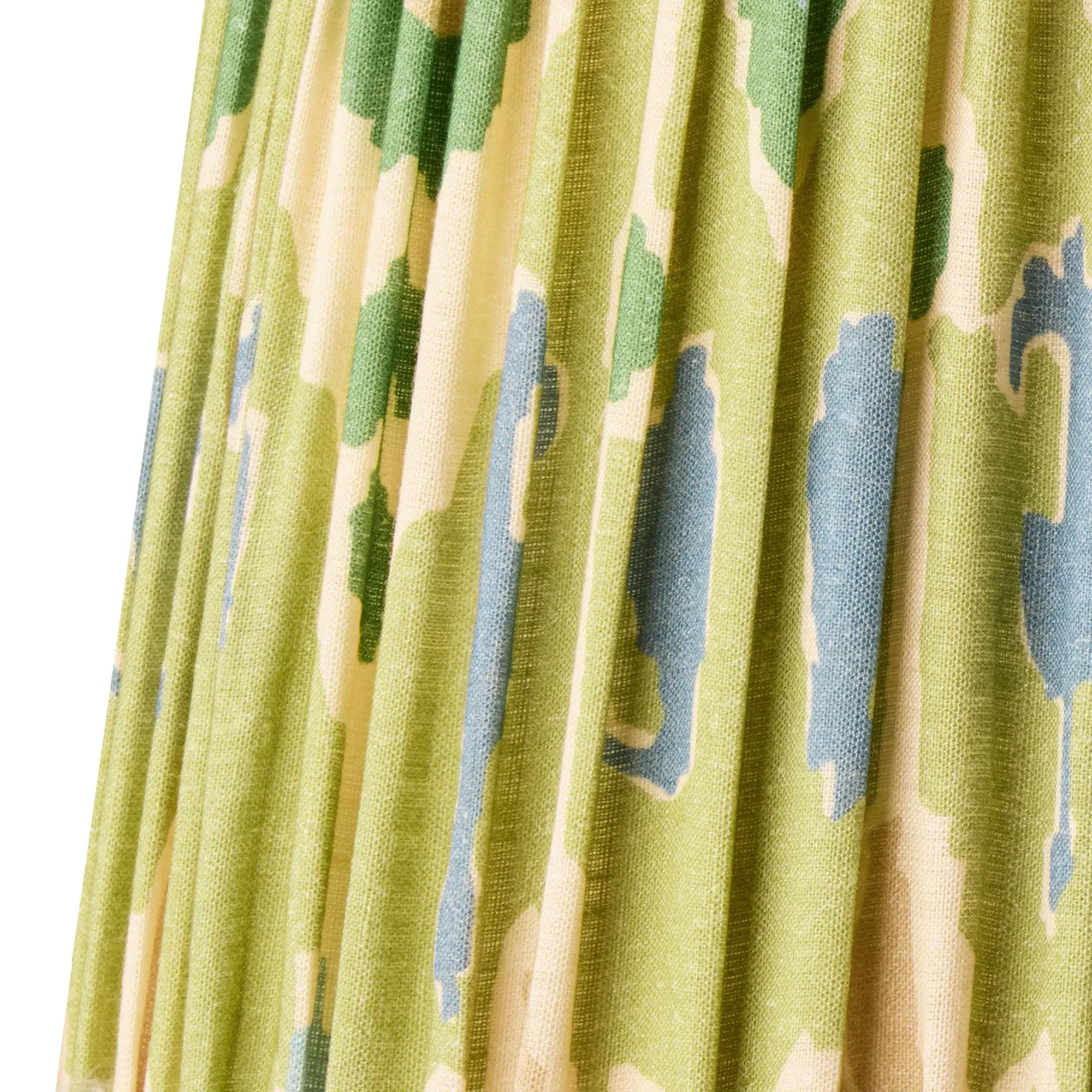 GP & J Baker Bokhara 16cm Empire Lamp Shade - Green Blue, Gathered Linen product