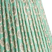GP & J Baker Dotty 6 Inch Empire Clip-On Shade - Aqua, Cotton alternate view