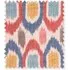 GP & J Baker Small Ikat Spot Linen Swatch - Blue, Red by Pooky, image 3