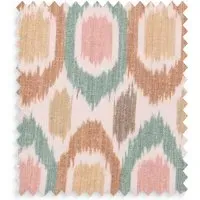 GP & J Baker Small Ikat Spot Linen Swatch - Teal, Brown by Pooky, image 2