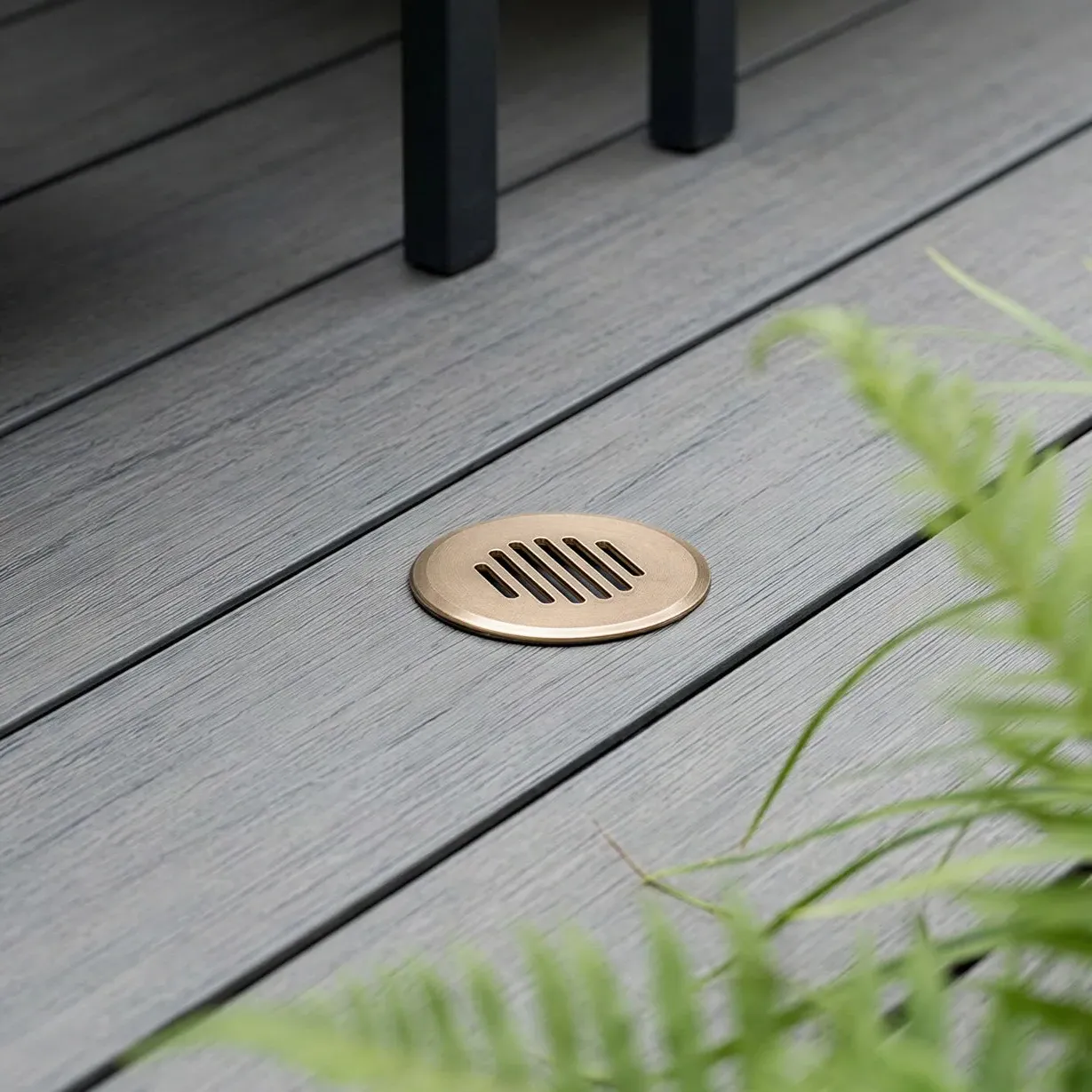 Grille IP67 Recessed Deck Light - Aged Brass product