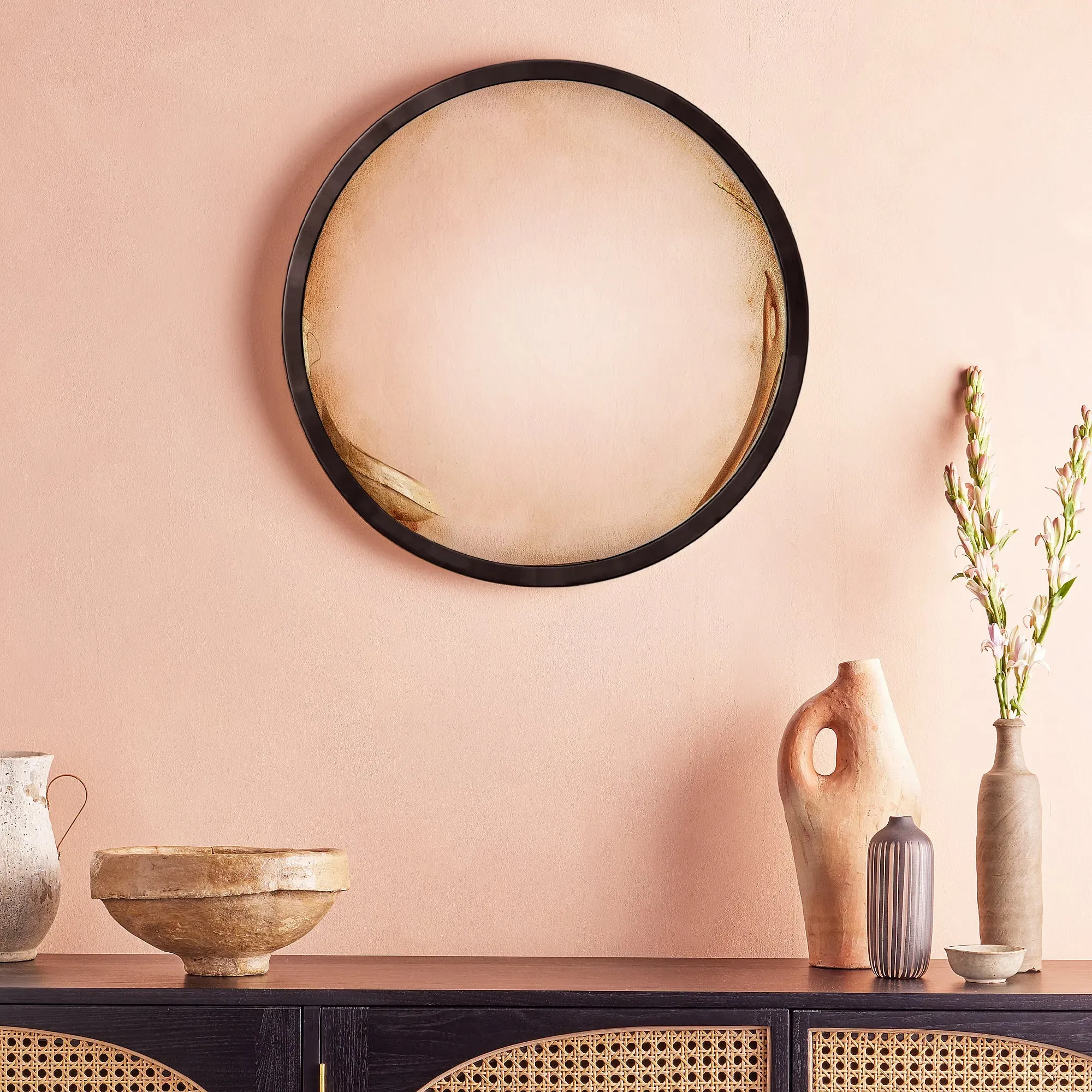 Grouper Small Convex Mirror - Bronze product
