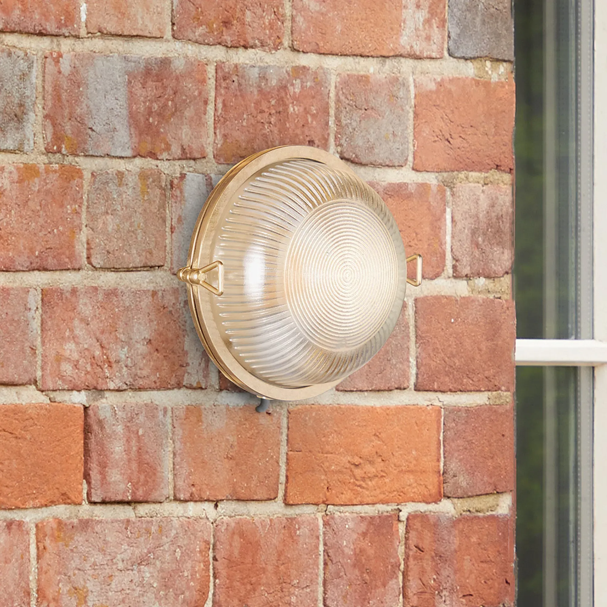 Hardy IP64 Round Bulkhead Light - Natural Brass product
