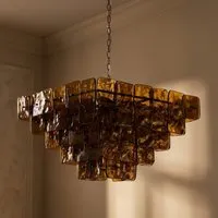 Havana Chandelier - Deep Brown, Glass by Pooky, alternate view