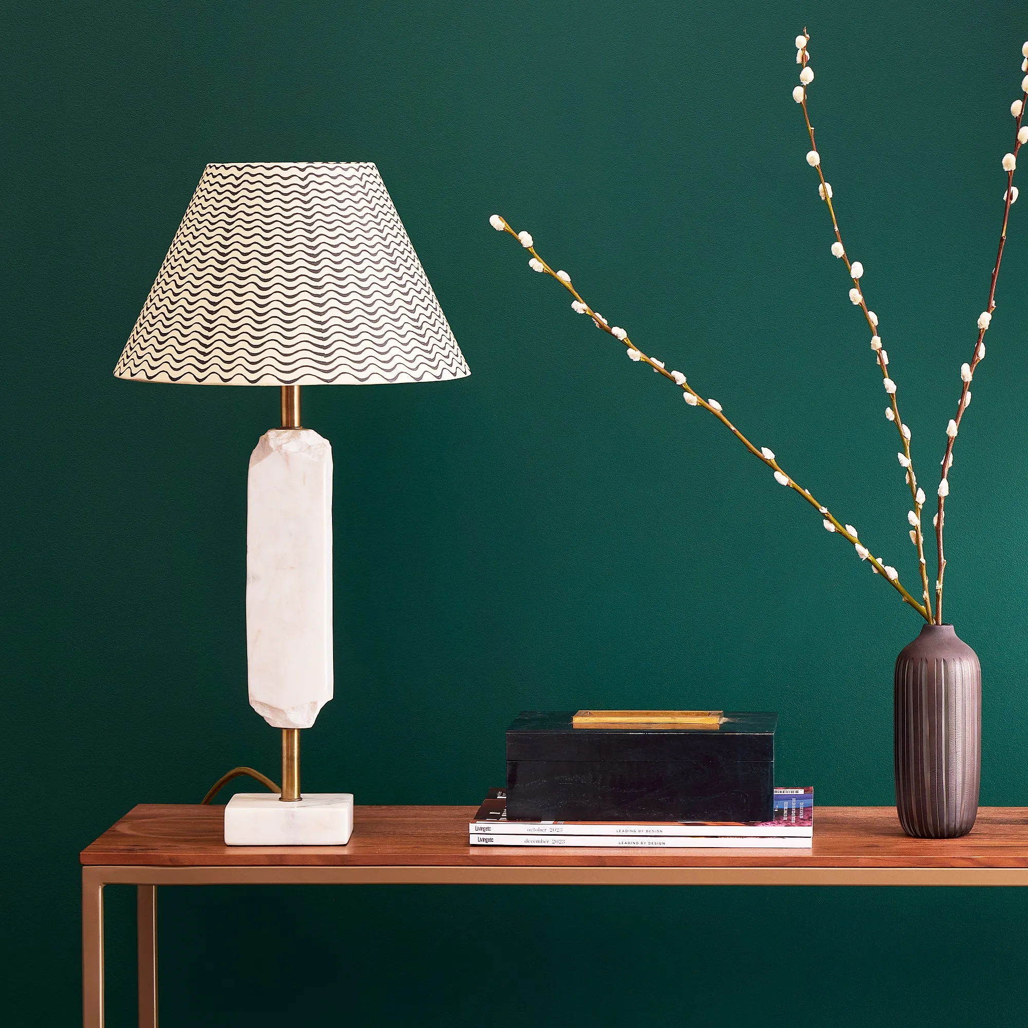 Hew Table Lamp - White, Marble product