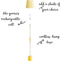 Holleder by the Novogratz Cordless Standing Lamp - Yellow alternate view