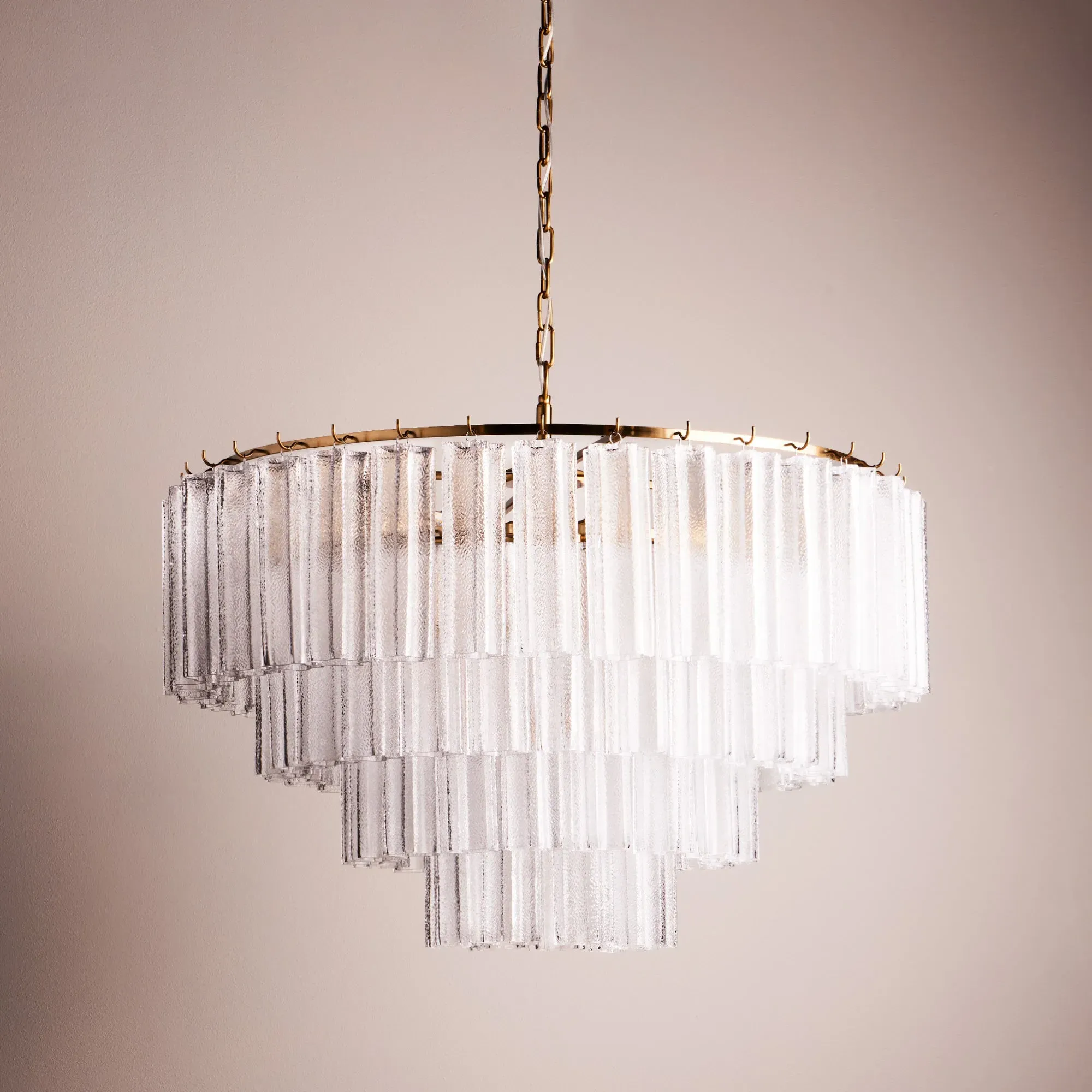 Huston Chandelier - Frosted Glass by Pooky
