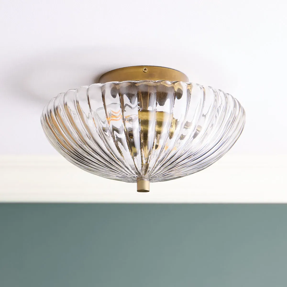 Jello Flush Ceiling Light - Clear, Glass product