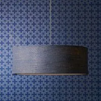 Jute Larger Pendant Light with Baffle - Navy, Jute alternate view