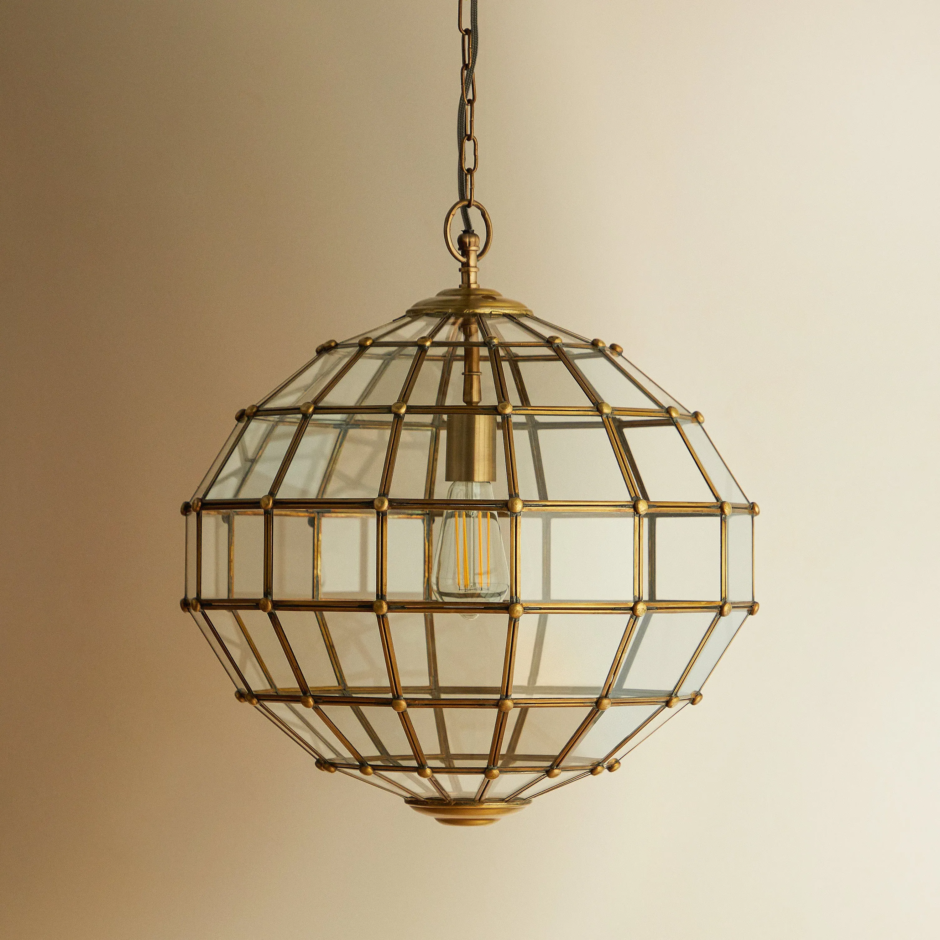 Killala Pendant Light - Antique Brass, Glass product