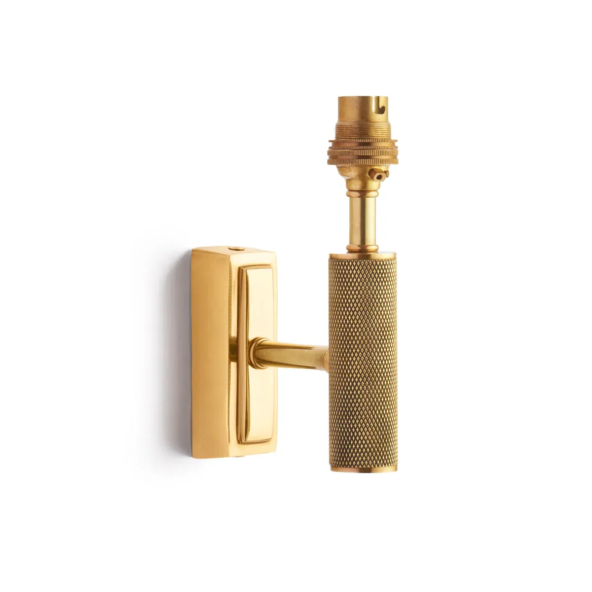 Knurloid Wall Fitting - Antique Brass product