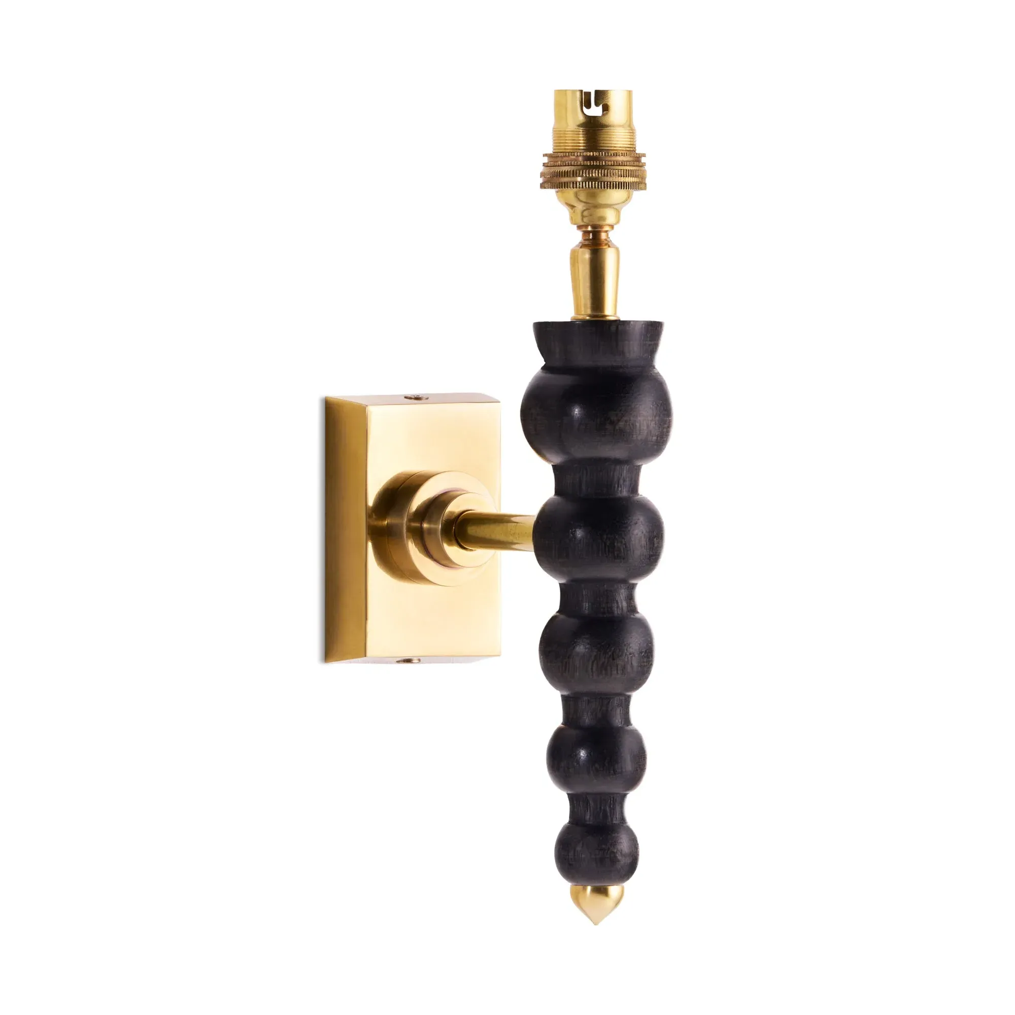 Lillee Wall Light Fitting - Black, Wood product