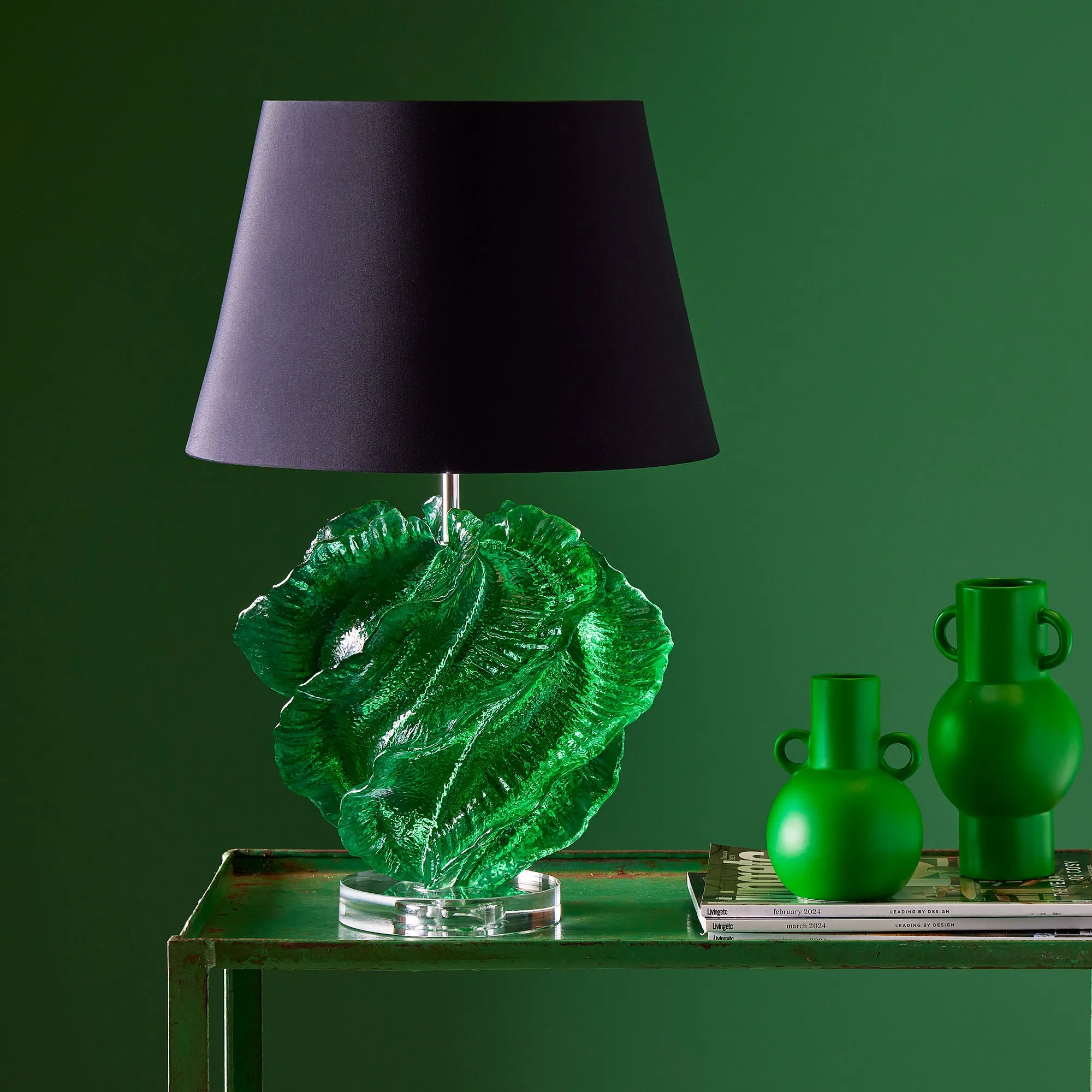 Lucy Table Lamp - Green, Resin product