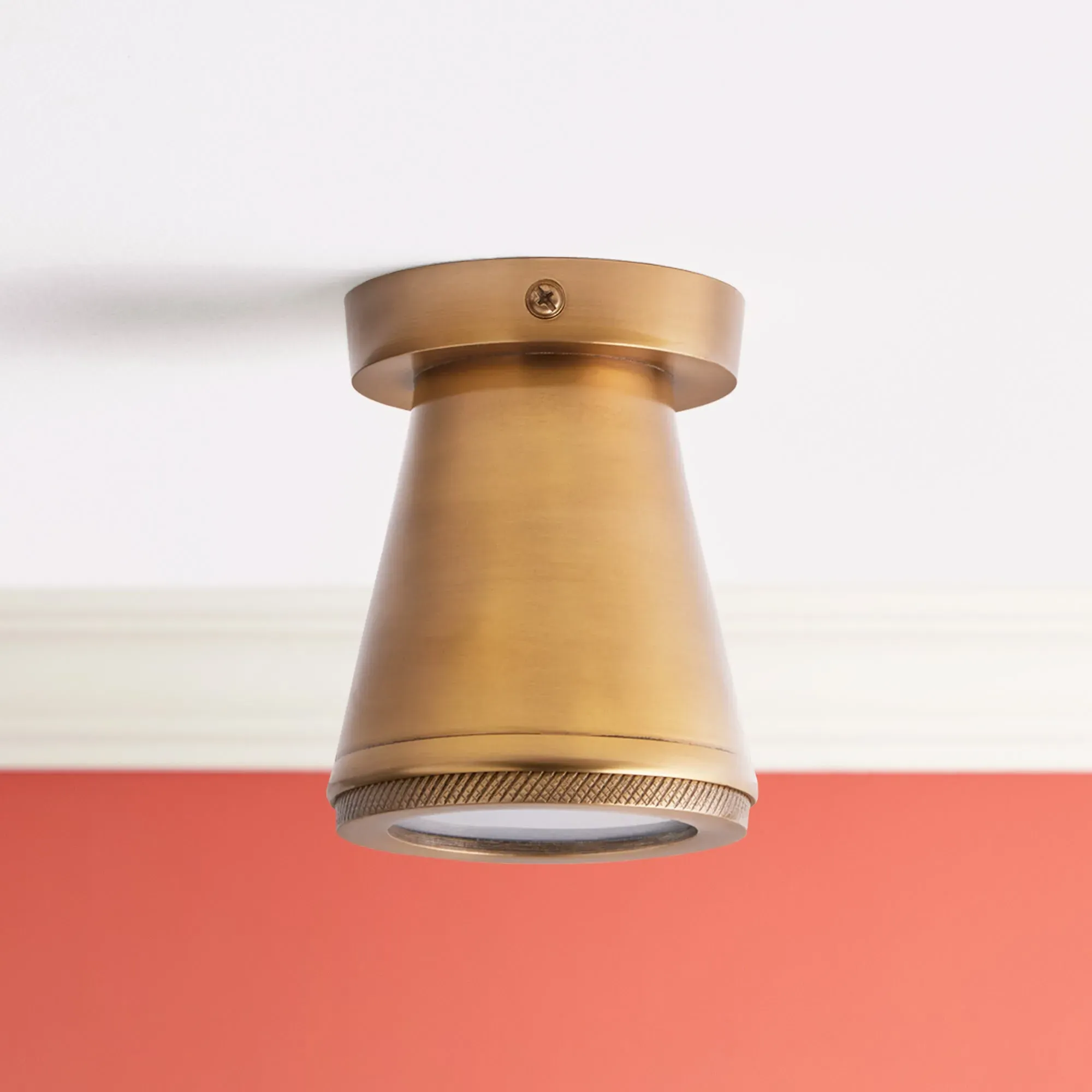 Malton Flush Light - Antique Brass product