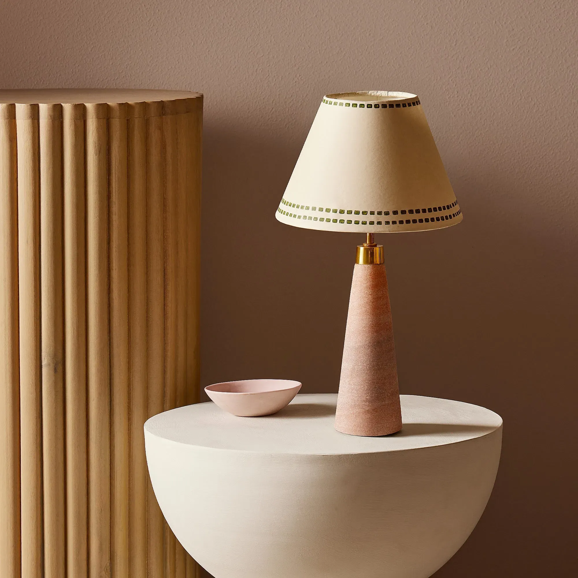Marmaron Small Rechargeable Table Lamp - Pink, Marble product