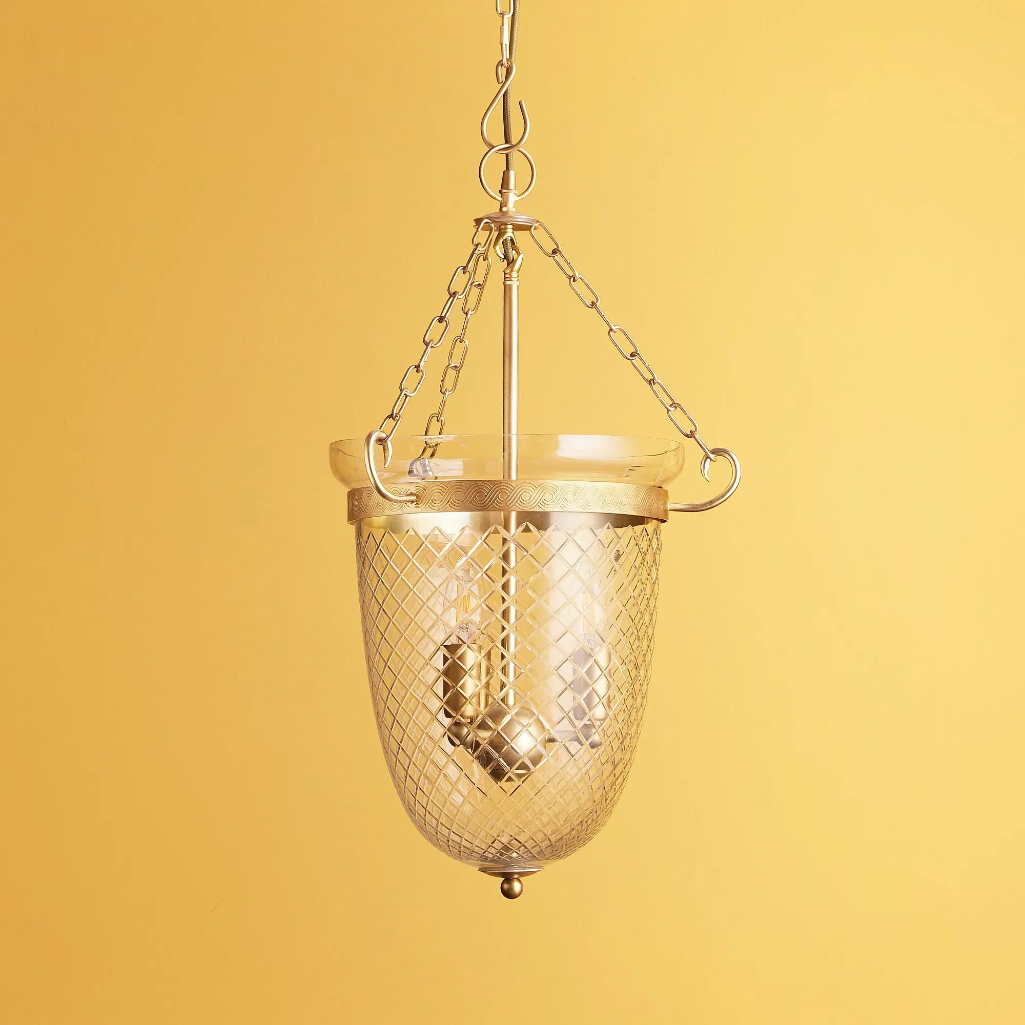 Marple Cut Glass Pendant with Antique Brass Fixings product