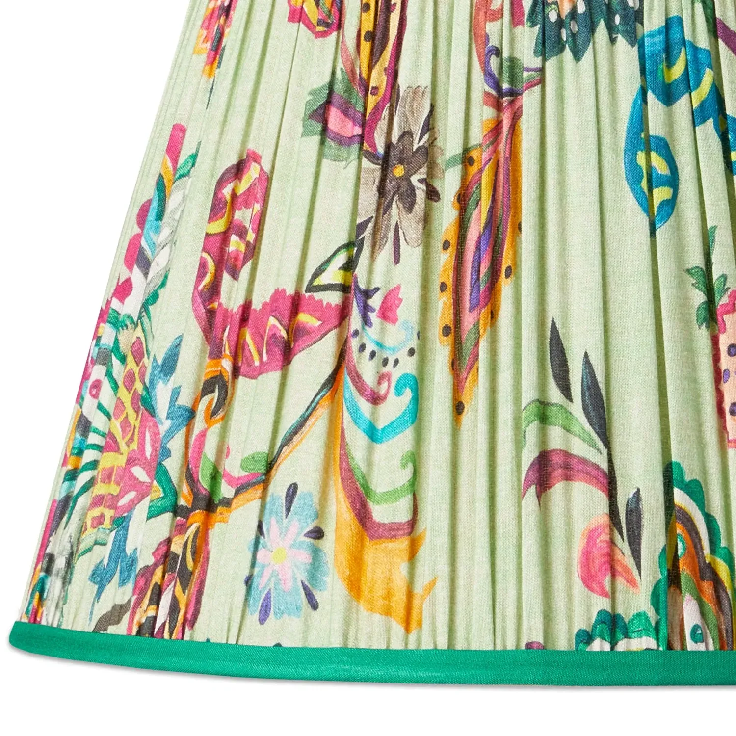 Matthew Williamson 5.5 Inch Tapered Clip-On Shade - Green Paisley product
