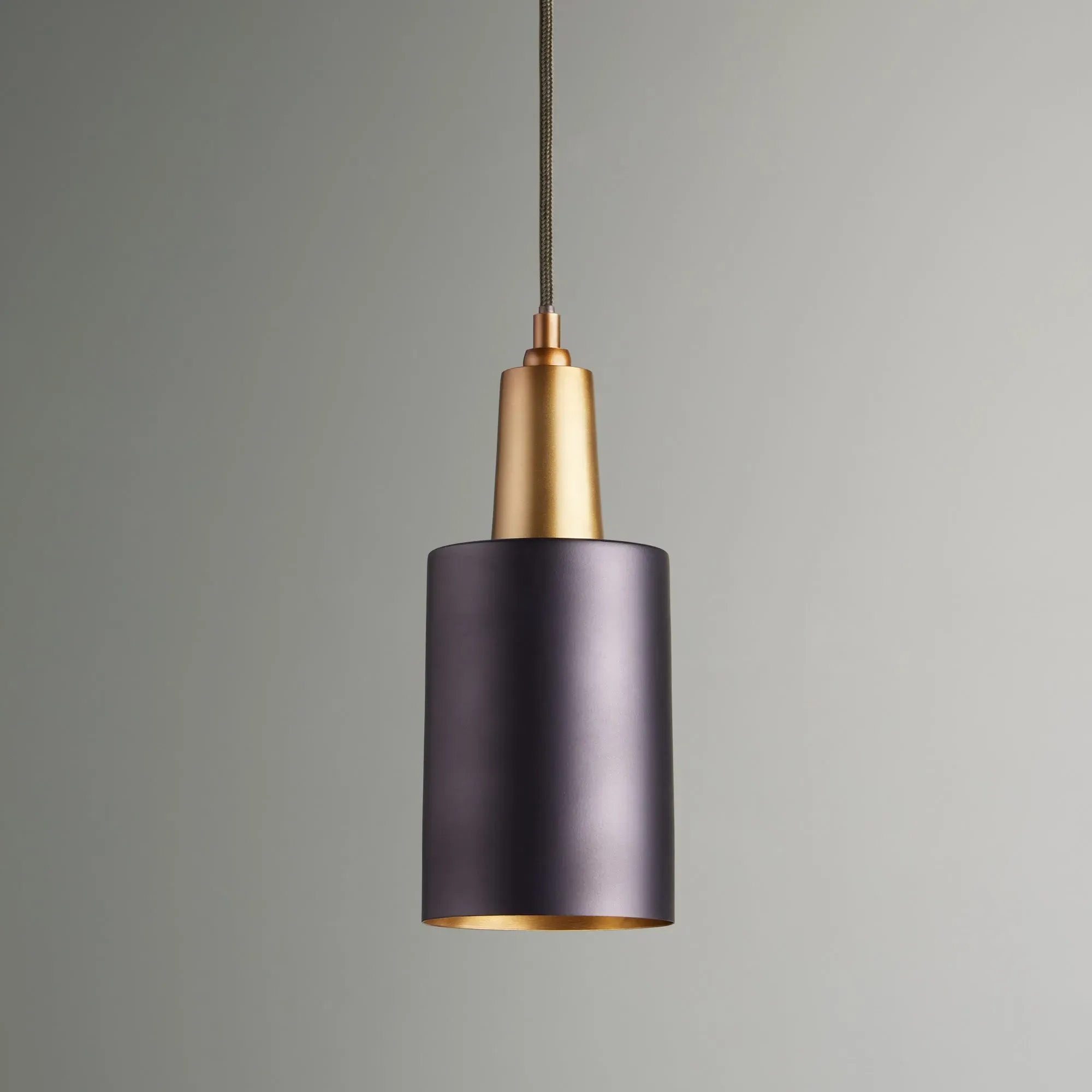 McMegan Cylindrical Pendant Light - Black, Brass product