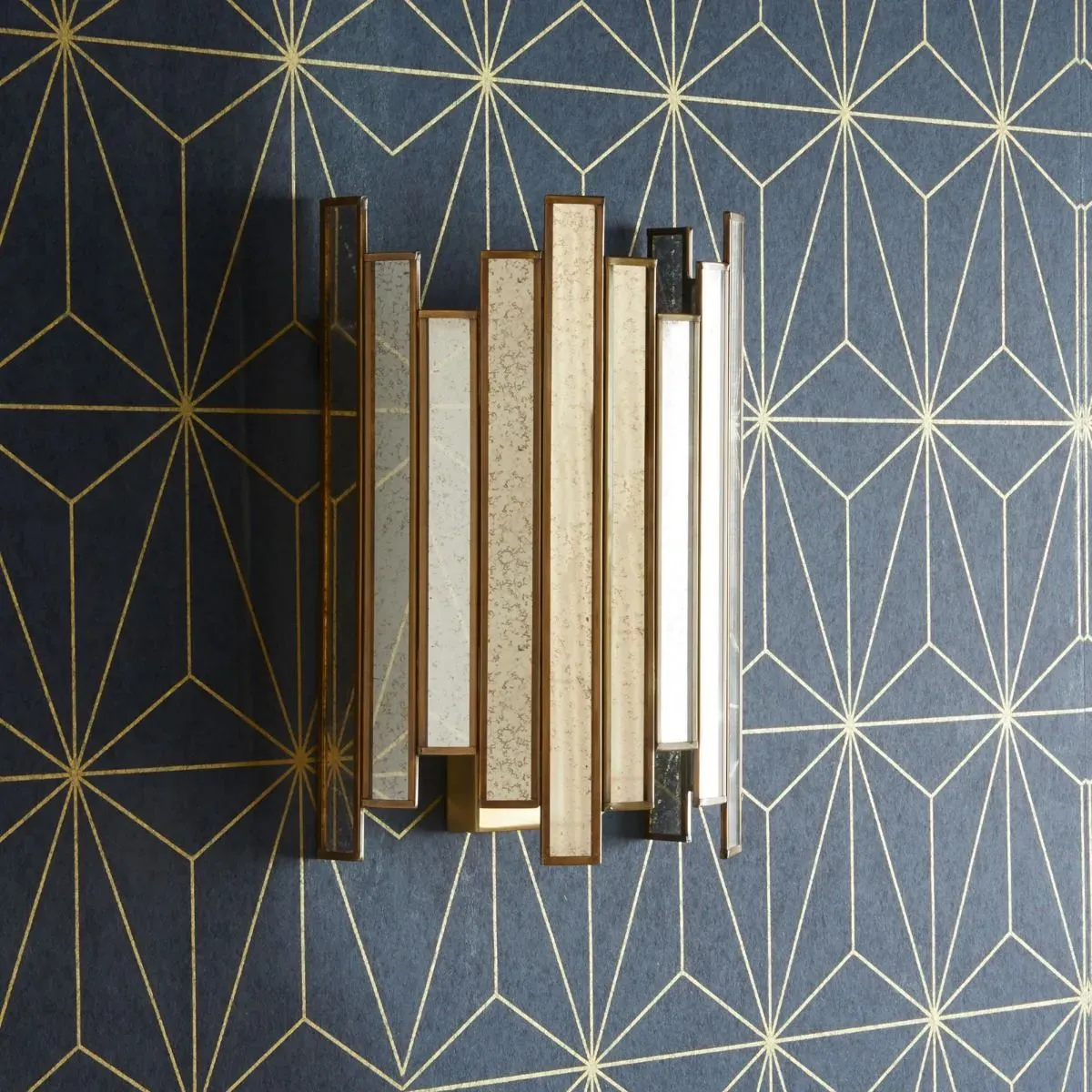 Melville Wall Sconce - Antique Brass, Mercurised Glass product