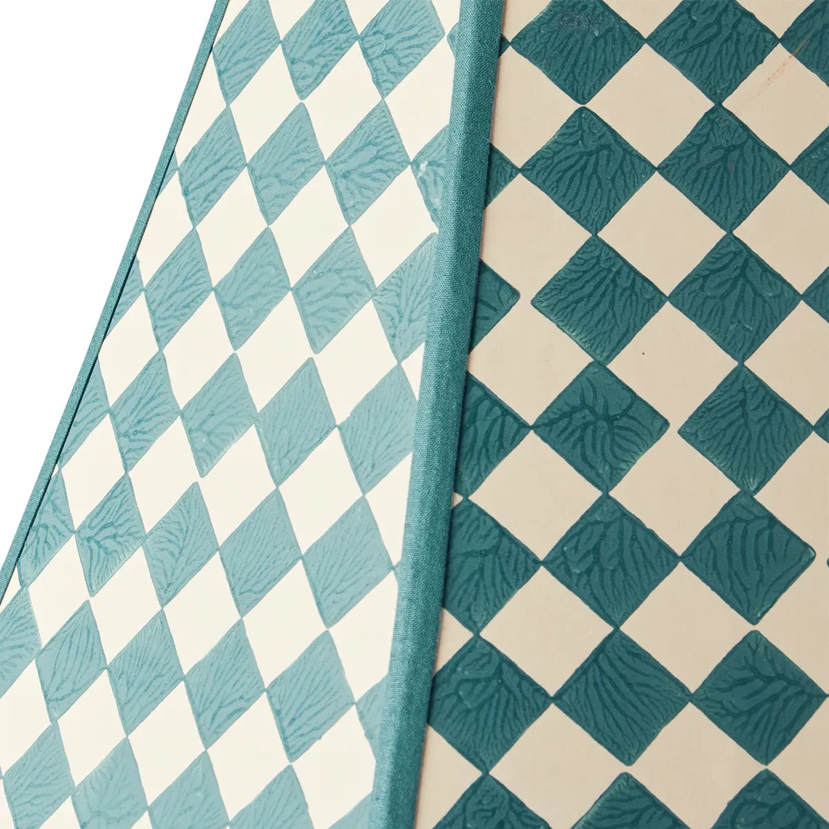 Milford Check 6 Inch Square Lamp Shade - Seafoam product