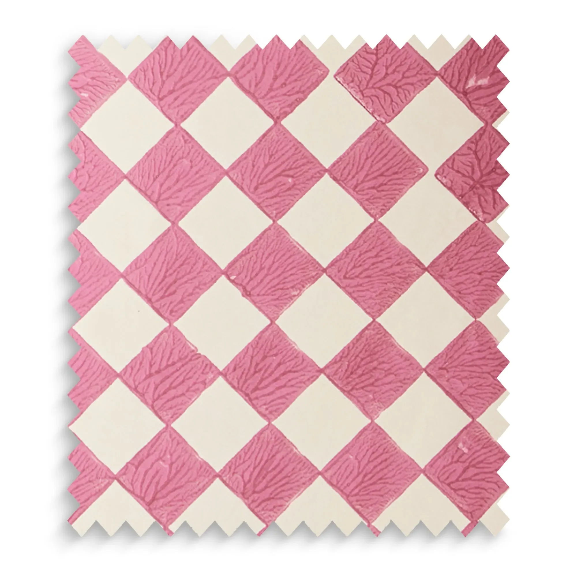 Milford Check Fabric Swatch - Raspberry by Pooky