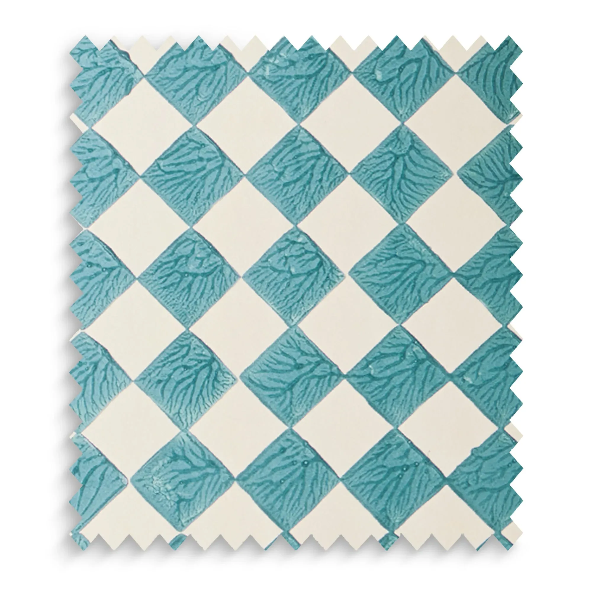 Milford Check Fabric Swatch - Seafoam by Pooky