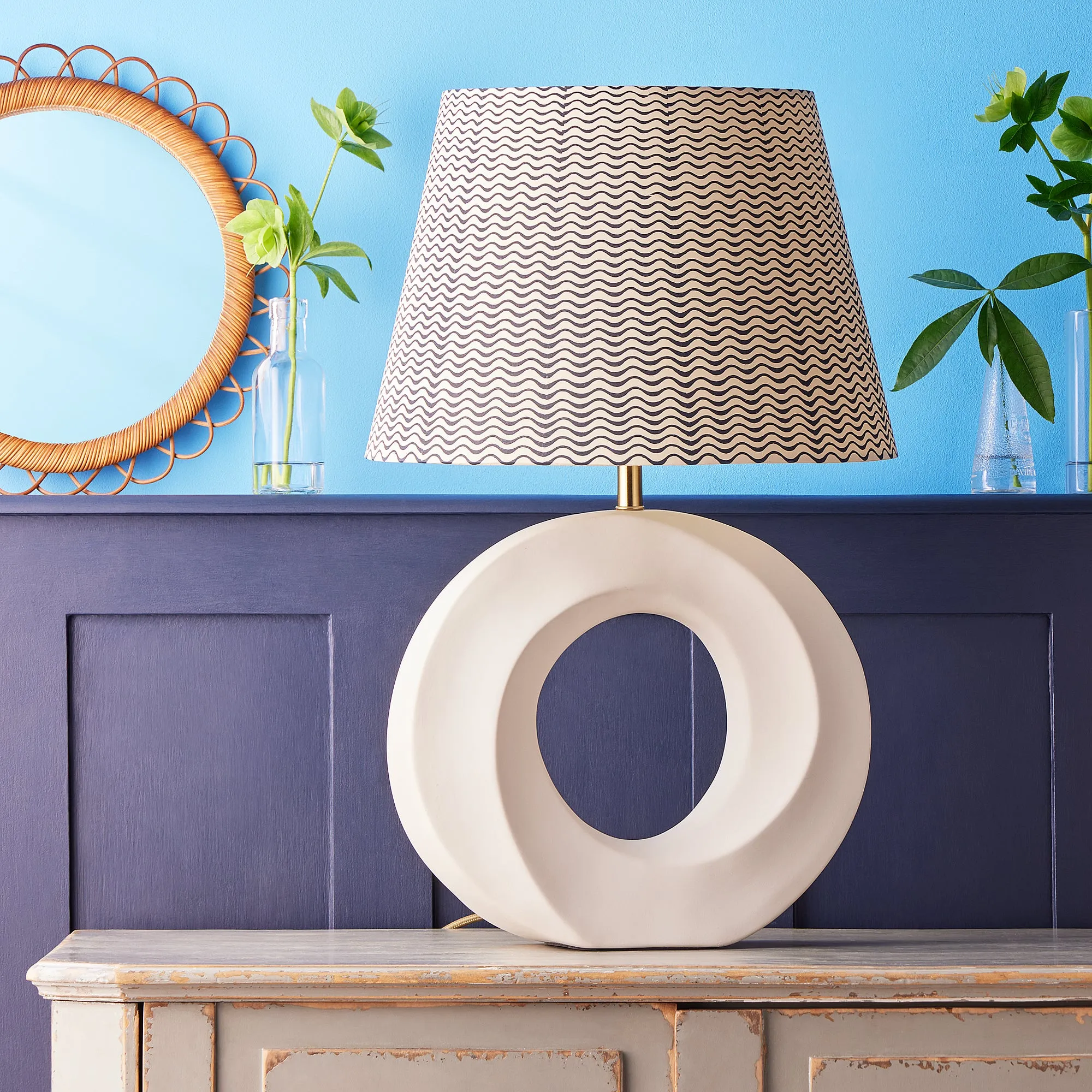 Misha Table Lamp - White, Ceramic product