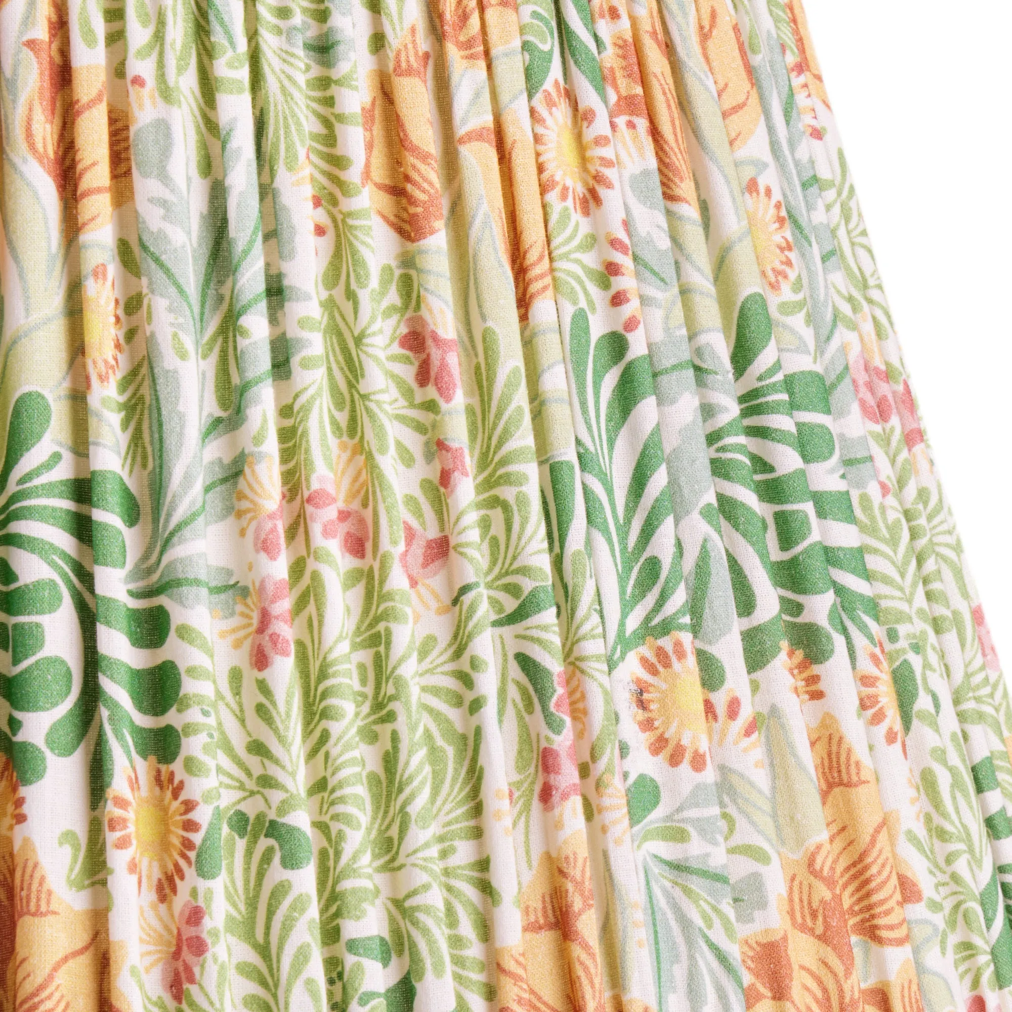 Morris & Co. Bower 14cm Tall Tapered Lamp Shade - Green, Cotton product