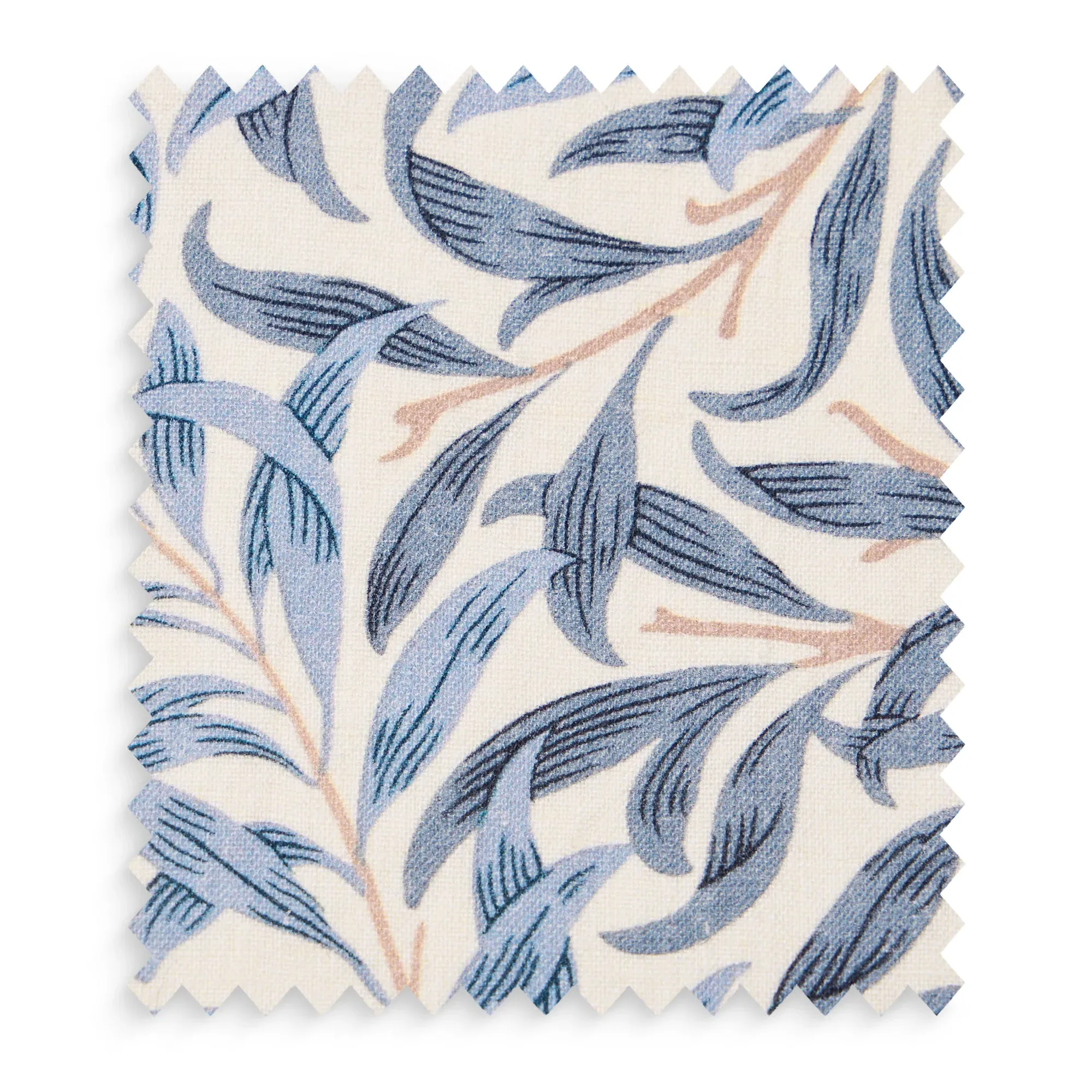 Morris & Co Indigo Willow Bough Fabric Swatch - Blue, Linen by Pooky