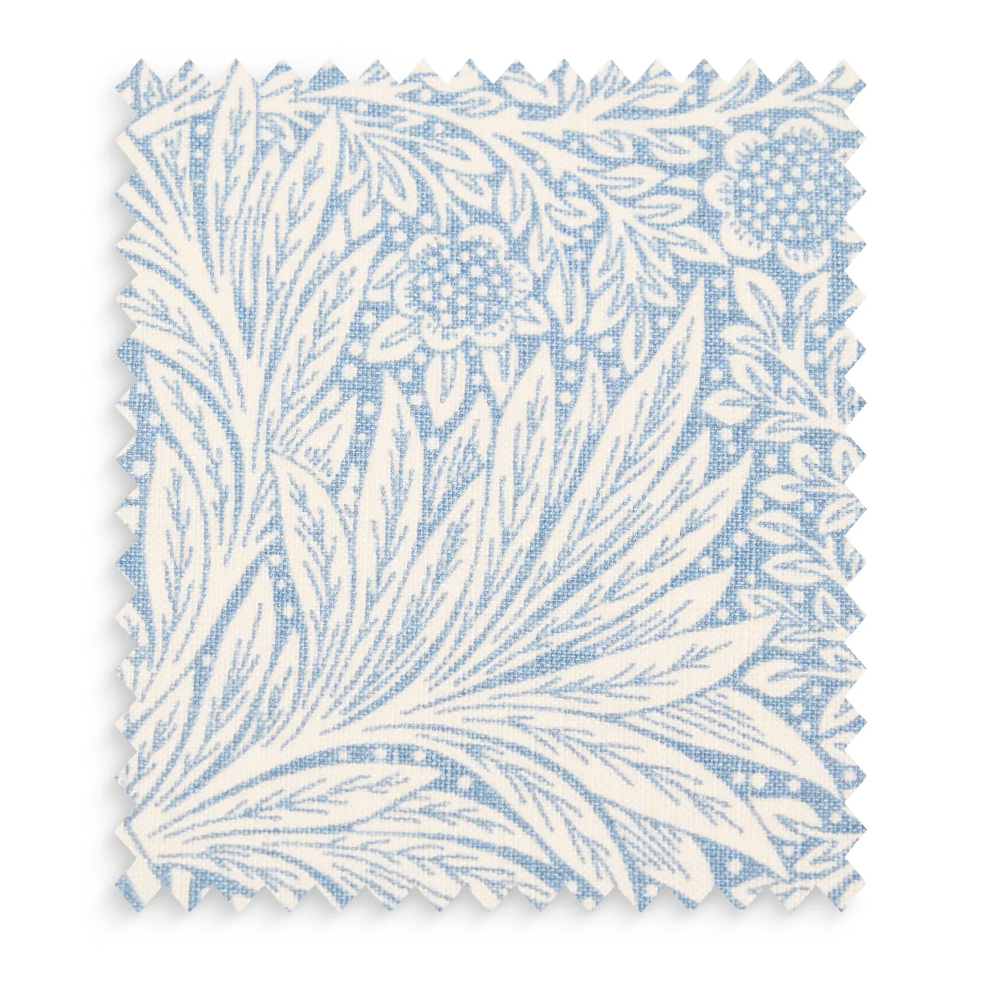 Morris & Co Marigold Linen Swatch - China Blue by Pooky