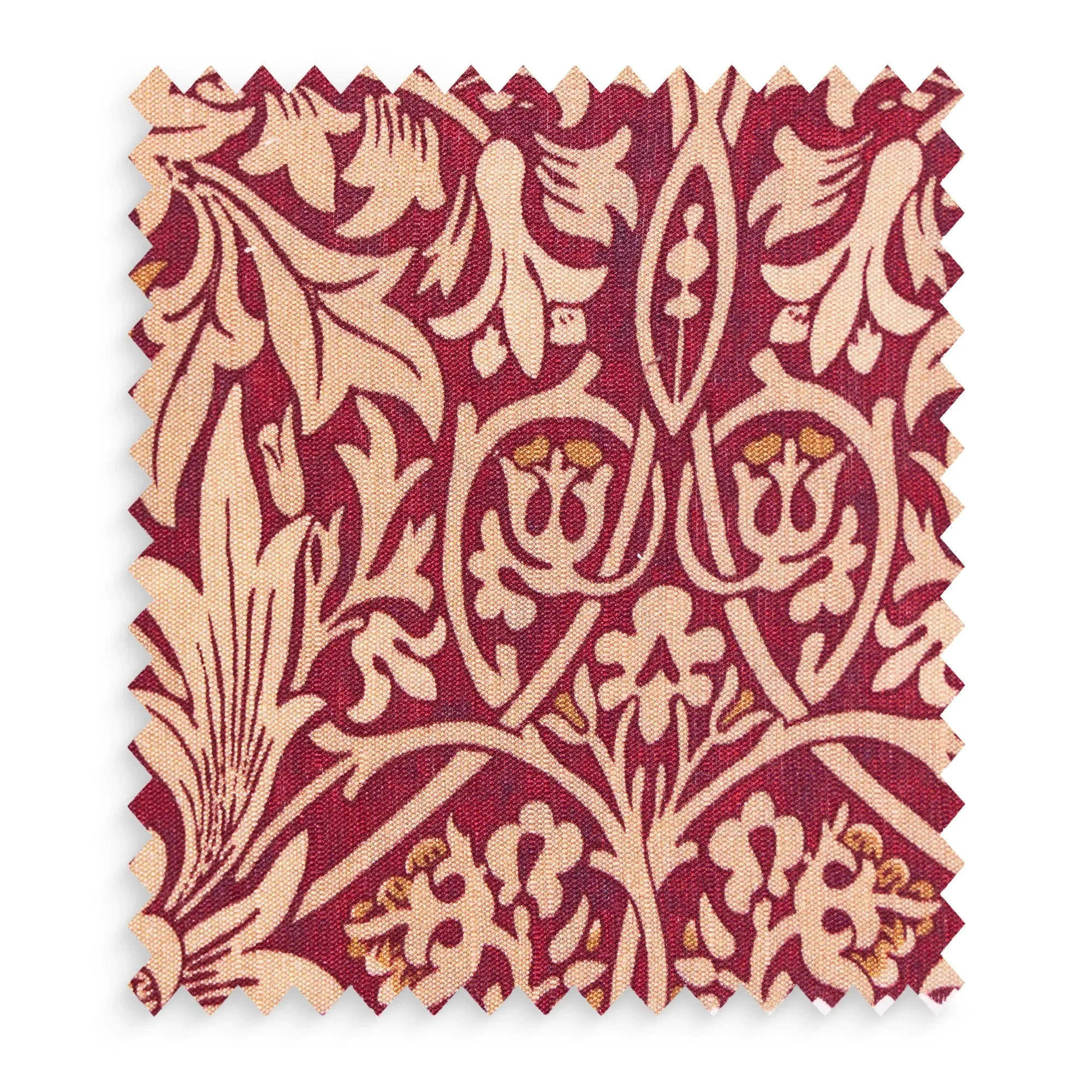 Morris & Co Snakeshead Silk Swatch - Red by Pooky