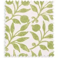 Morris & Co Thyme Rosehip Fabric Swatch - Green, Linen by Pooky, alternate view