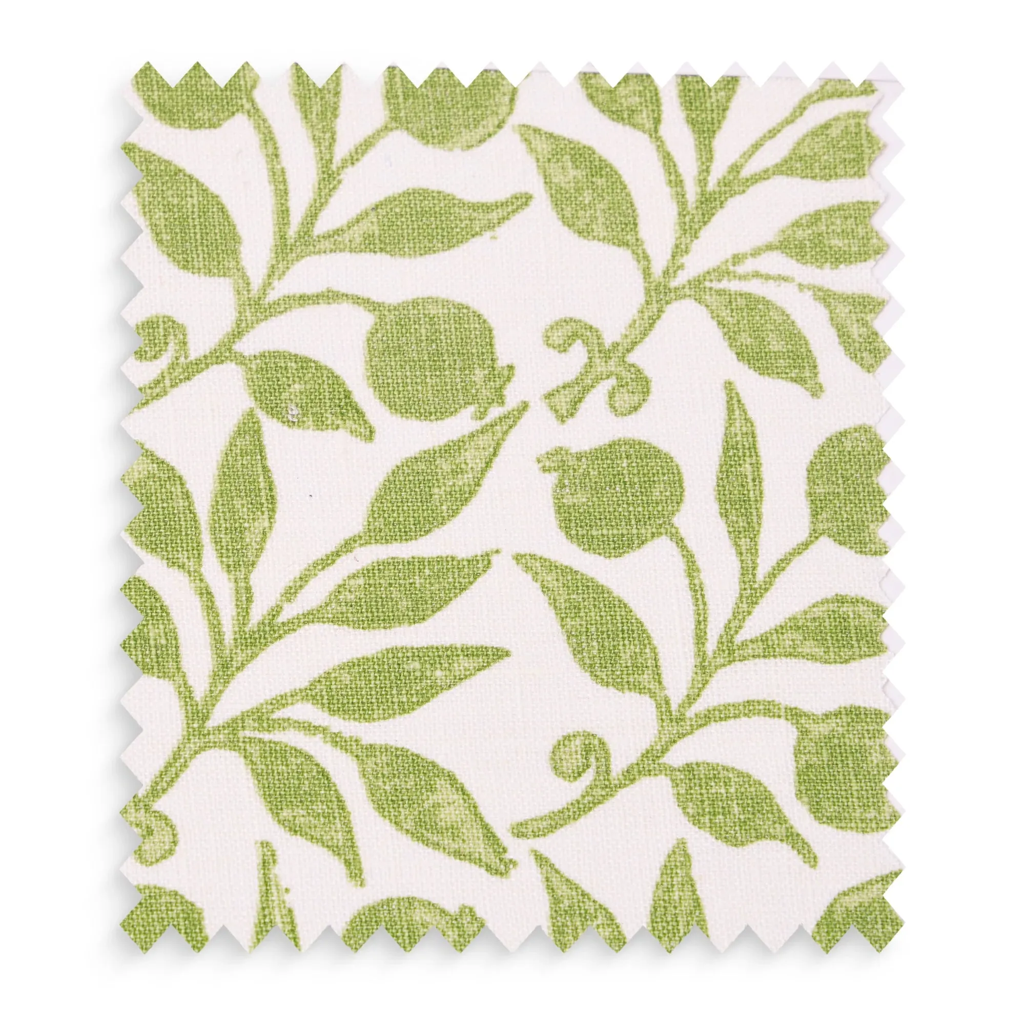 Morris & Co Thyme Rosehip Fabric Swatch - Green, Linen by Pooky