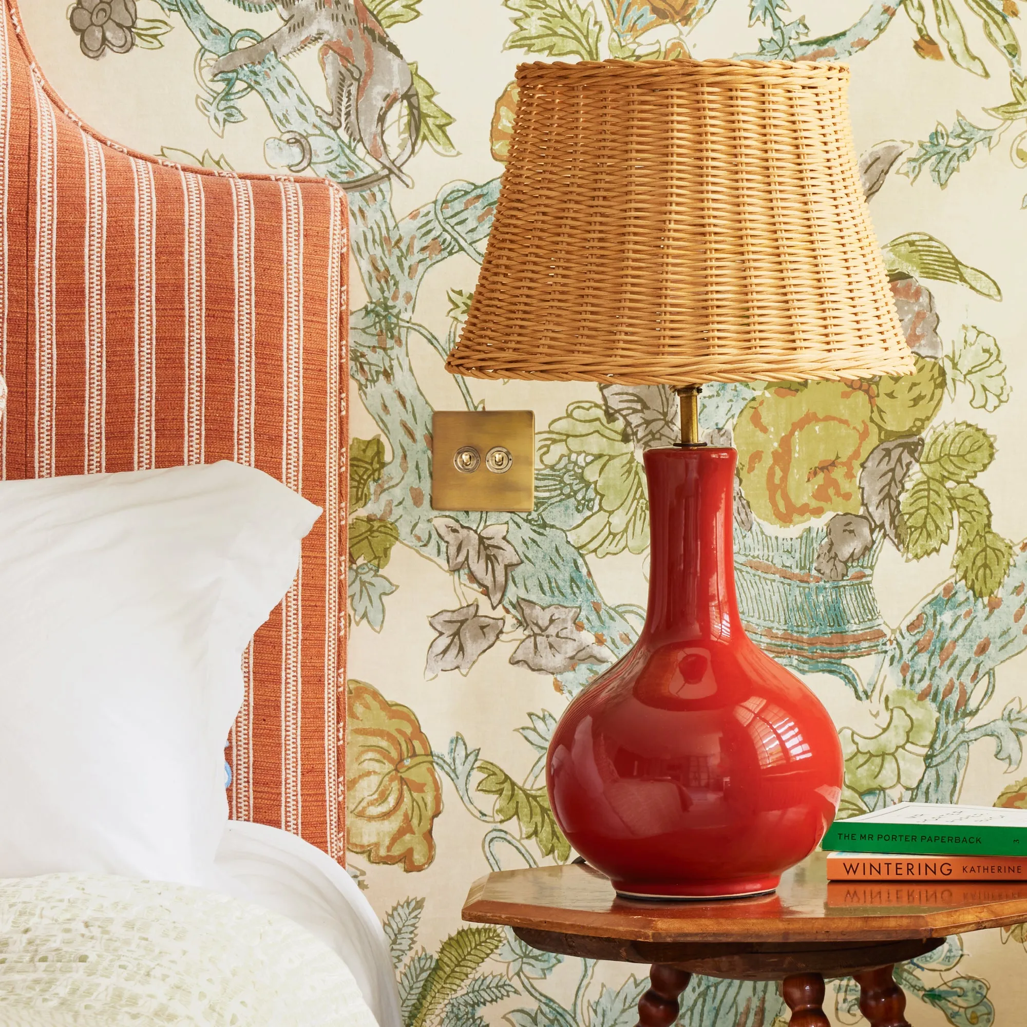 Nellie Table Lamp - Red, Ceramic by Pooky