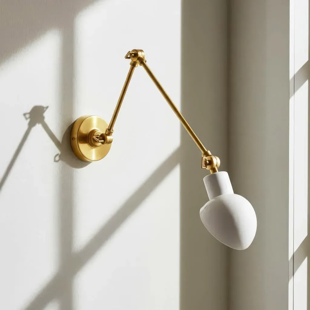 Nova Wall Light - White, Brass product