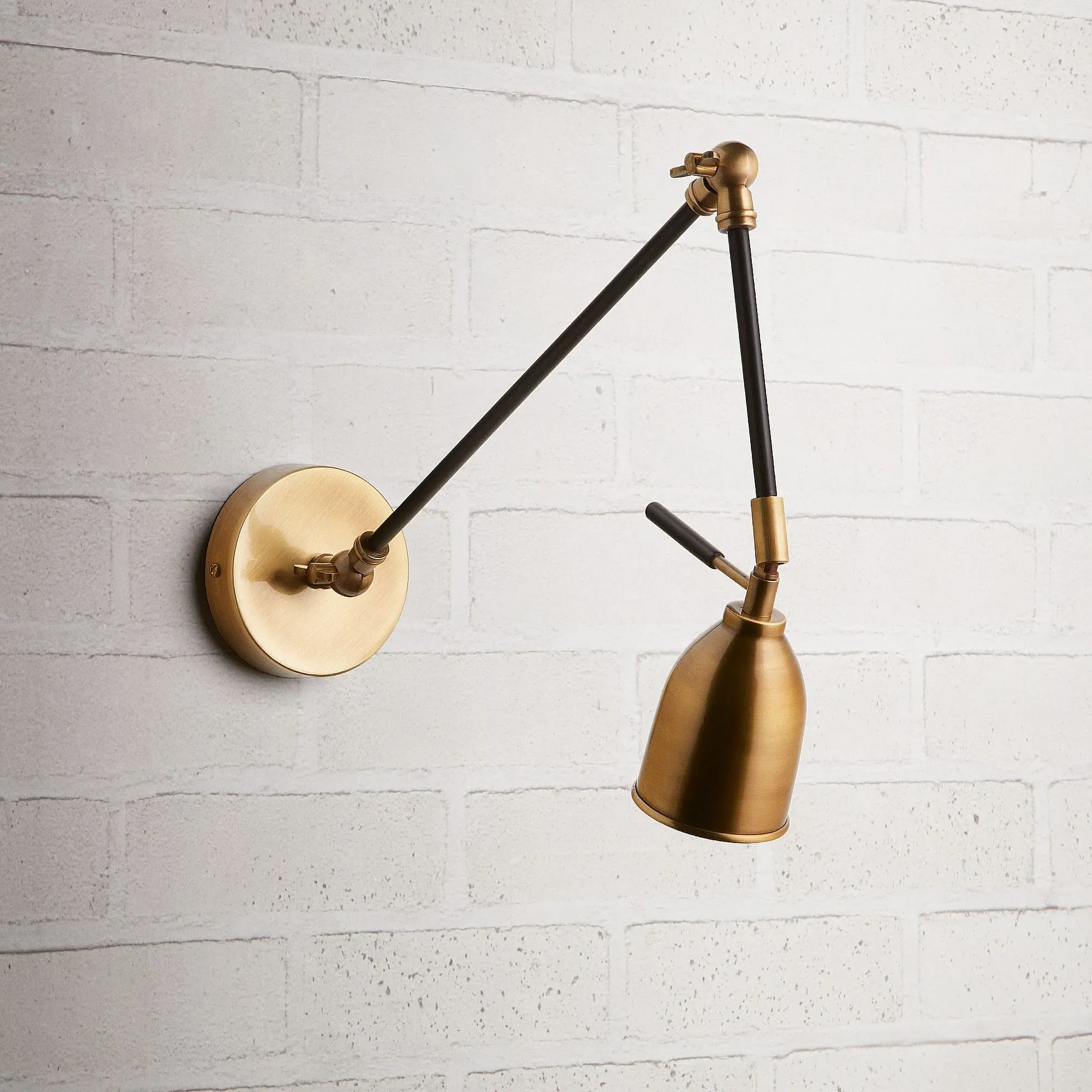 Pick Wall Light - Black, Antique Brass product