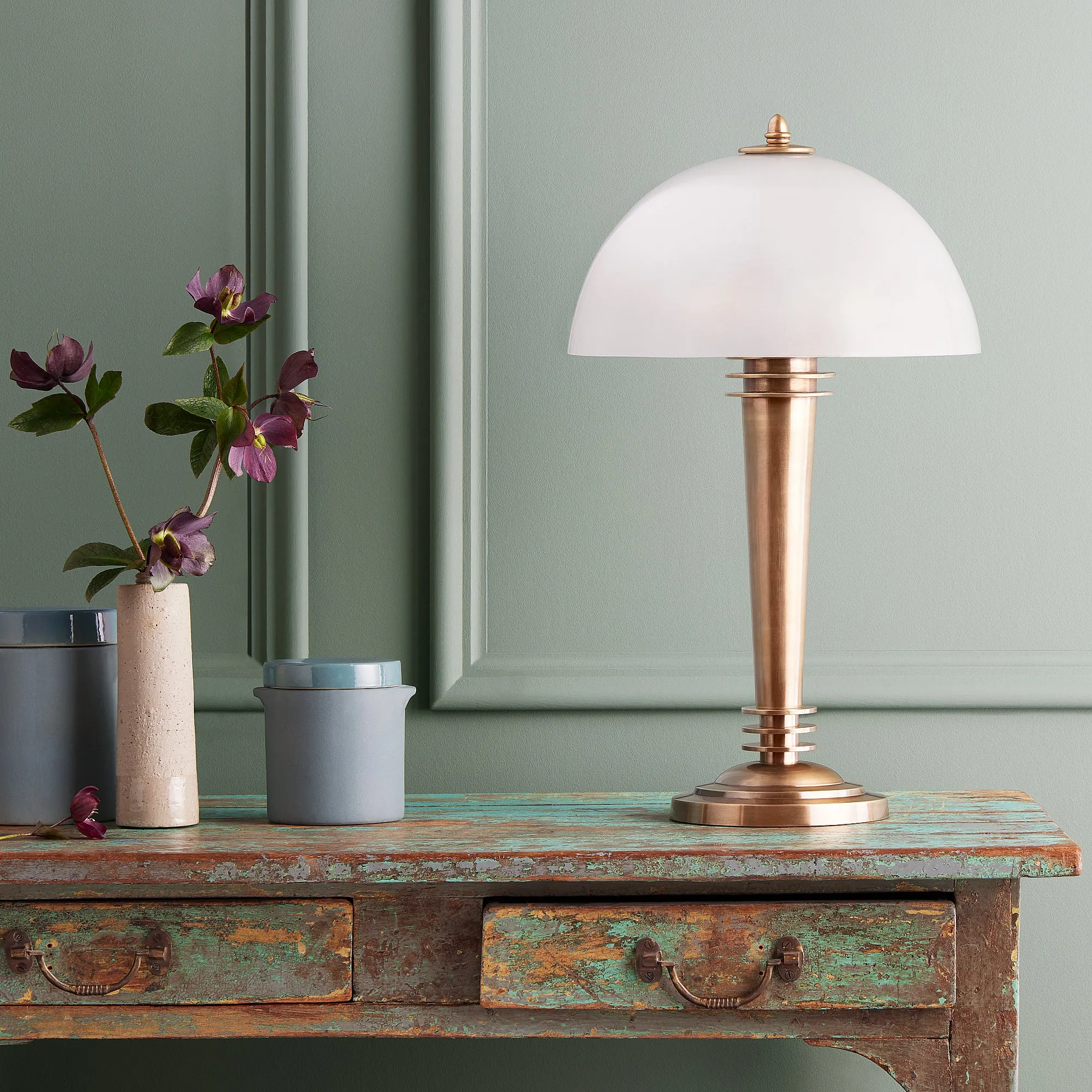 Pietro Table Lamp - Frosted, Brass and Glass product