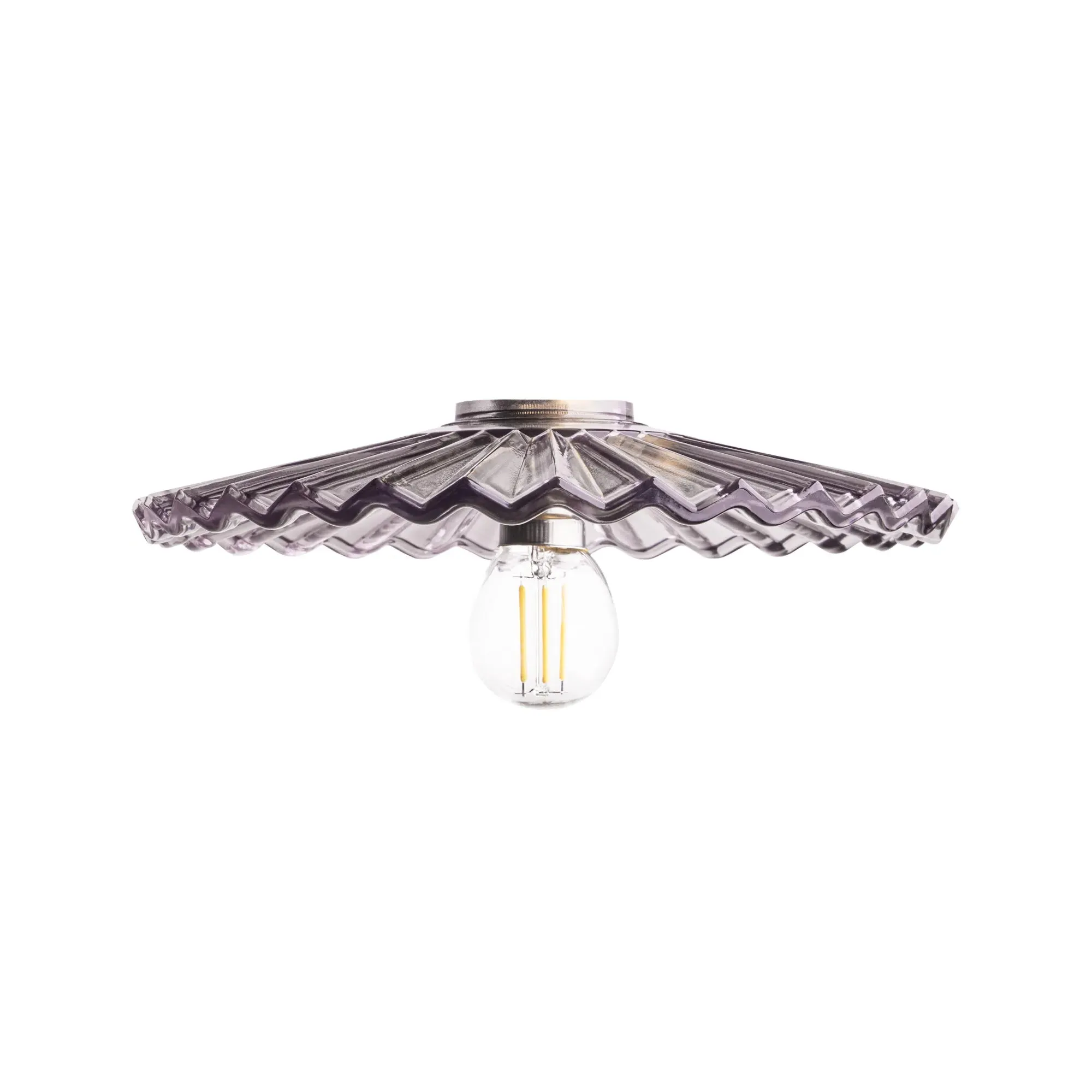 Pleat Pendant Shade - Grey, Smoke Glass product
