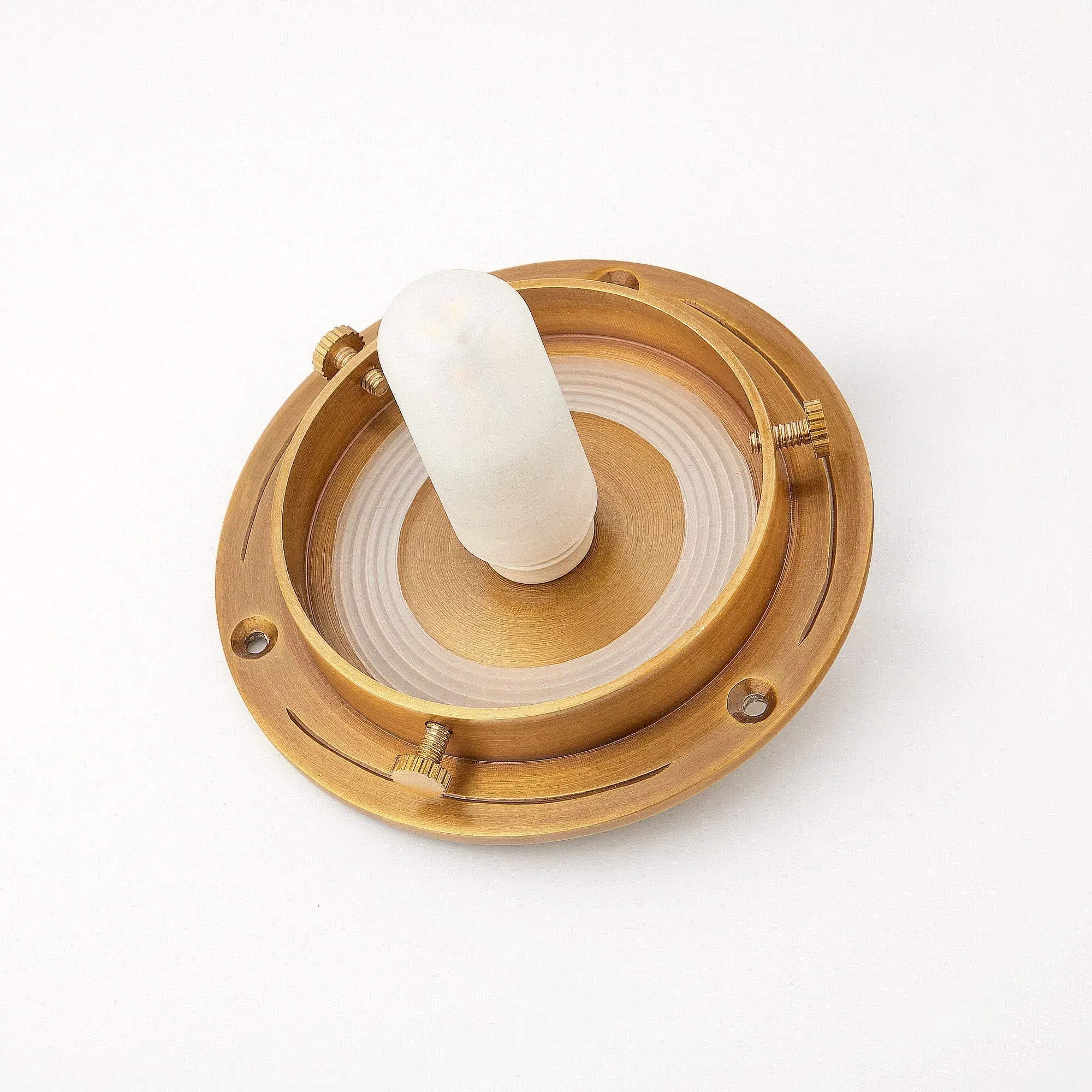 Plumb Small IP44 Flush Ceiling Fitting - Antique Brass product