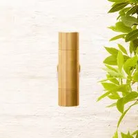 Portreath IP65 Up & Down Pillar Light - Aged Brass by Pooky, alternate view