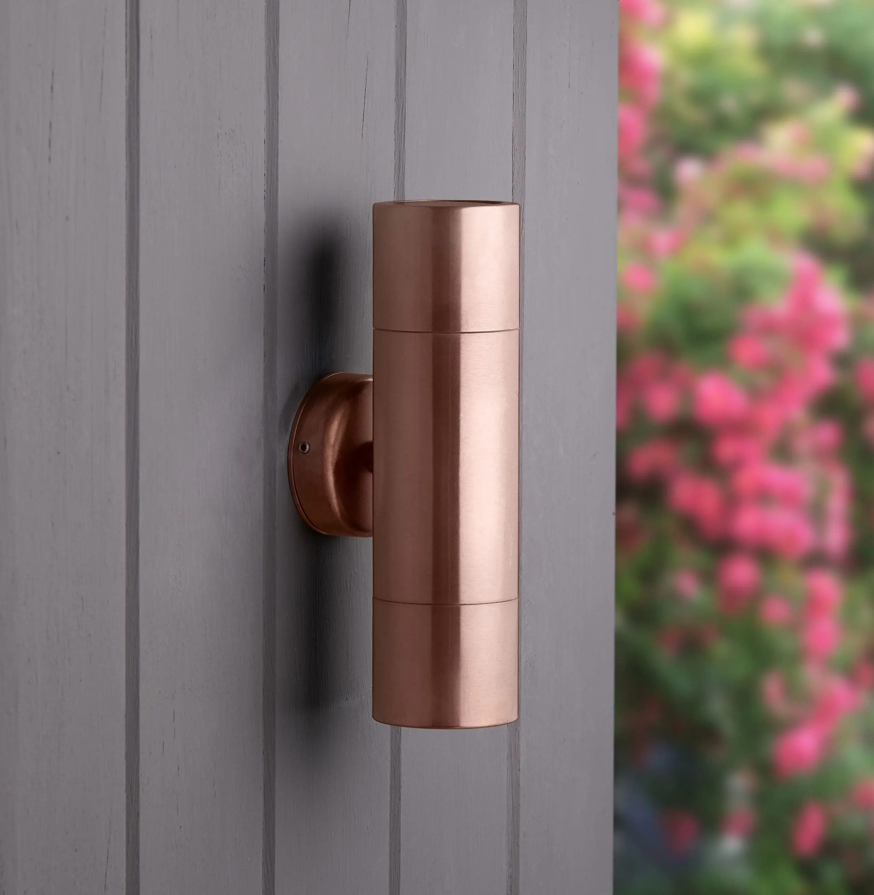 Portreath IP65 Up & Down Pillar Light - Copper product