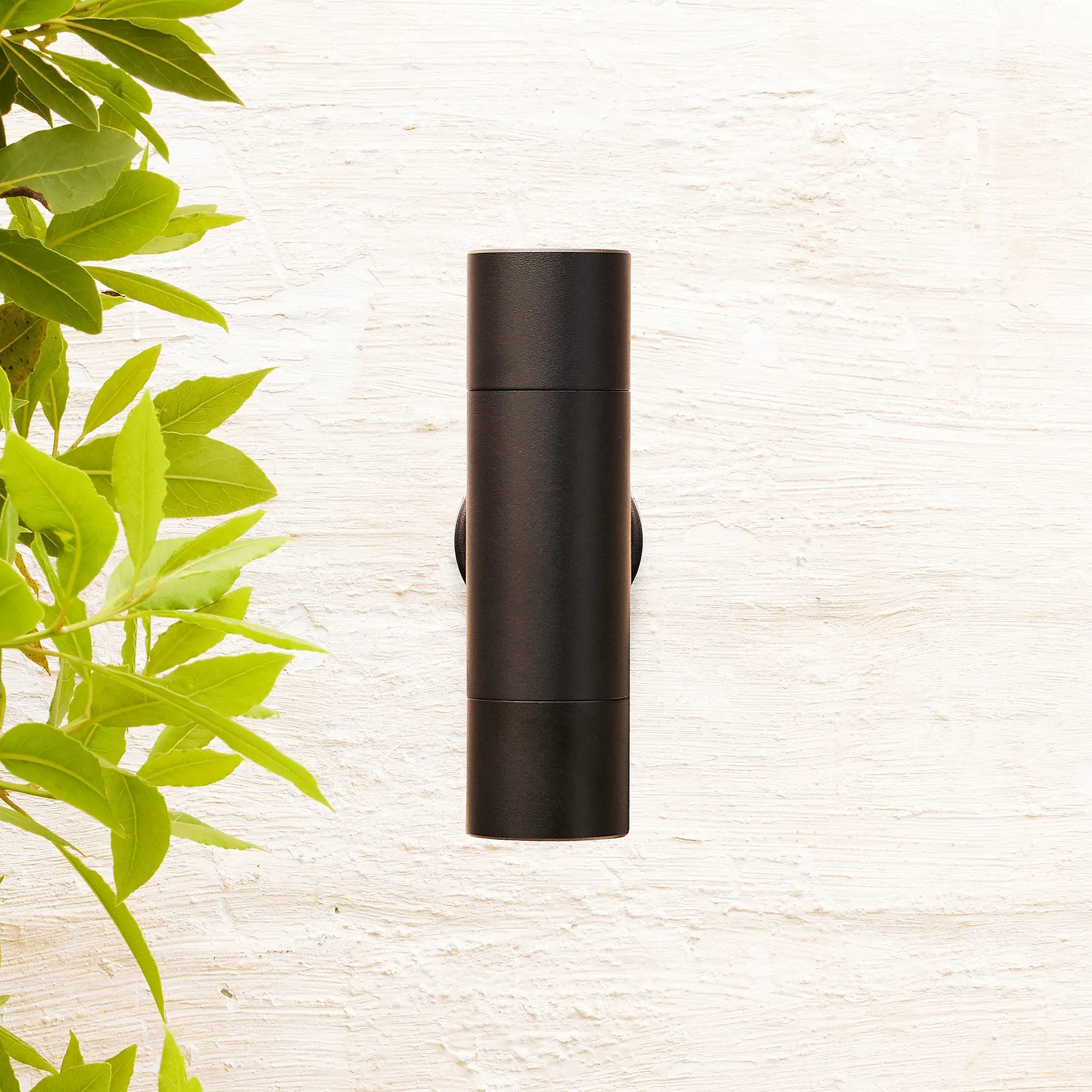 Portreath IP65 Up & Down Pillar Wall Light - Black product