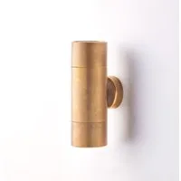 Portreath Large IP65 Up & Down Pillar Light - Antique Brass by Pooky, image 2