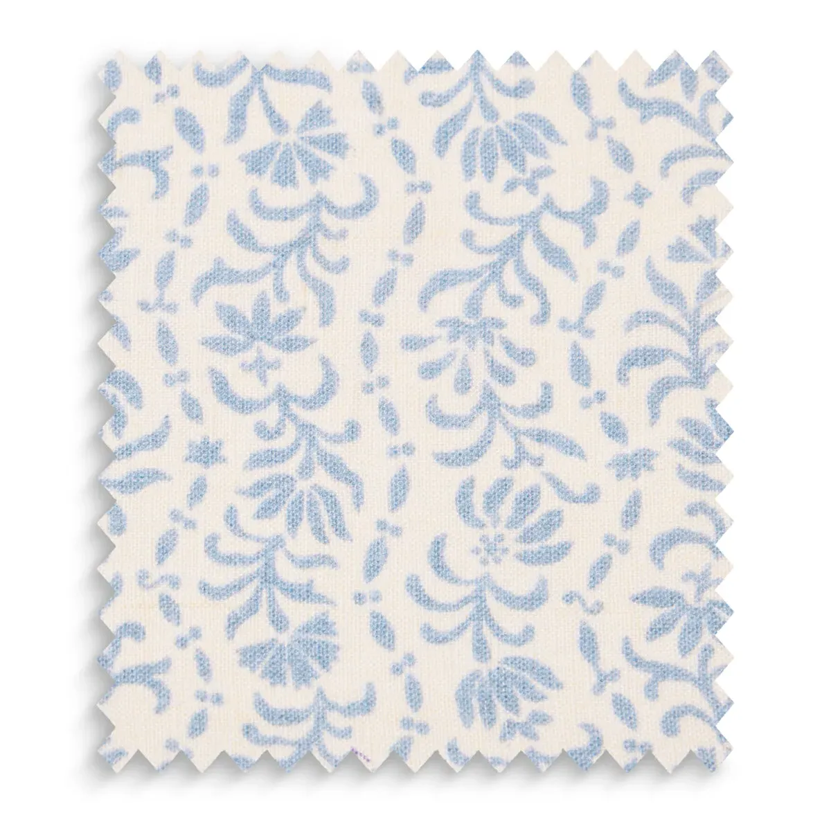 Posy Linen in Wavelet by Ellen Merchant Swatch - Blue, Linen by Pooky