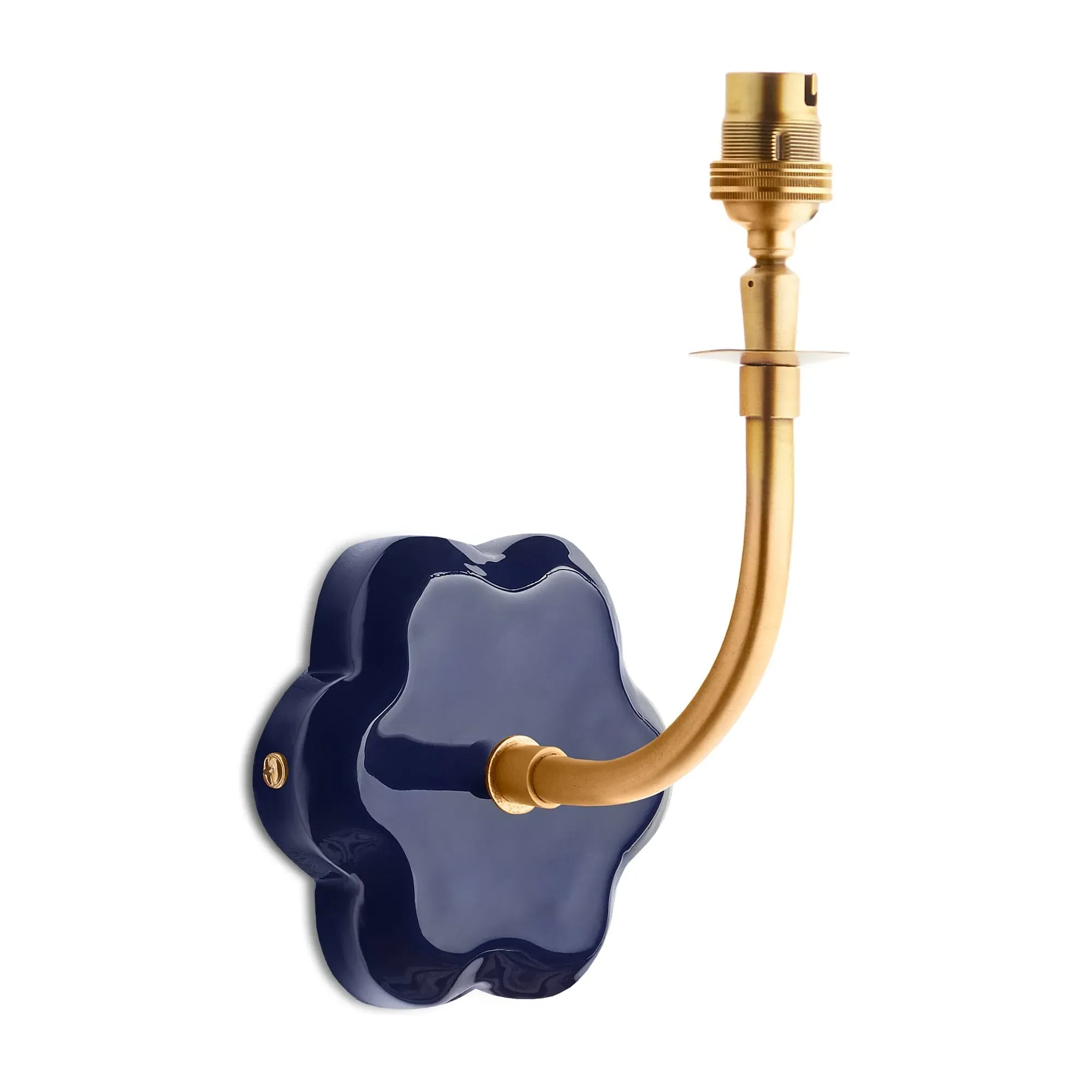 Primrose Wall Light - Navy, Lacquered Wood product